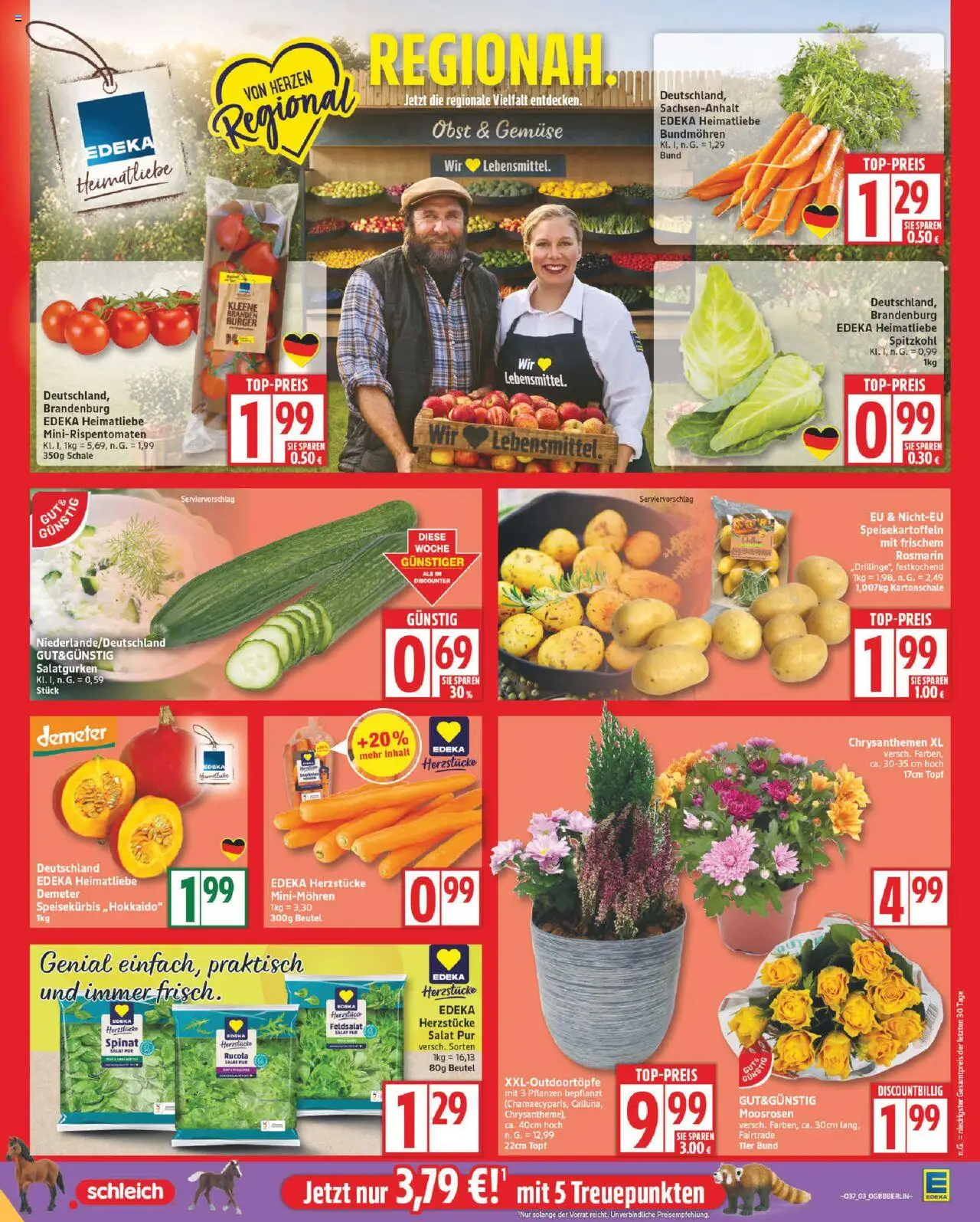 Edeka Prospekt 	 – gültig ab 08.09.2025 | Seite: 3 | Produkte: Burger, Gemüse, Obst, Salat