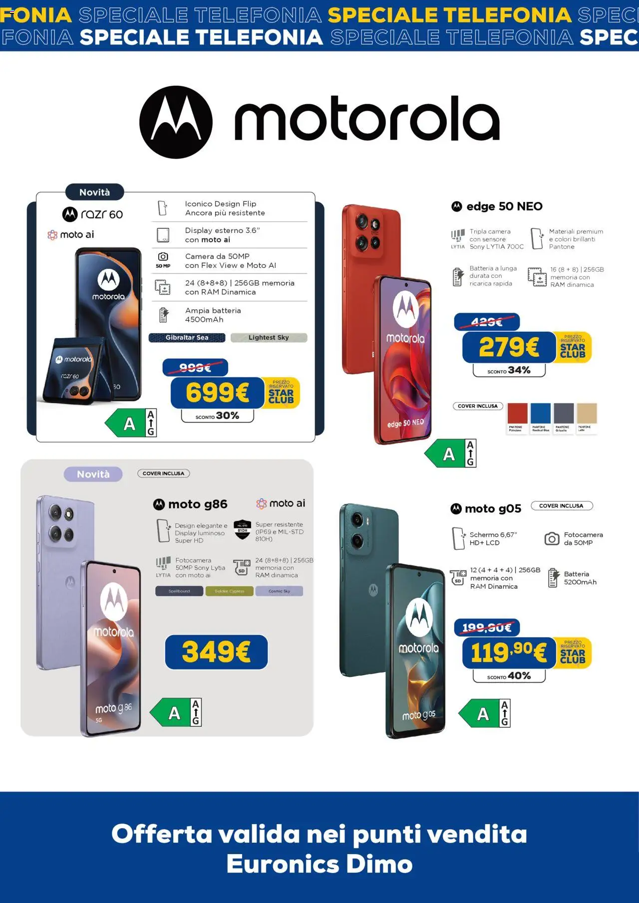 Volantino Euronics del 31.07.2025 | Pagina: 7 | Prodotti: Schermo, Fotocamera, Batteria