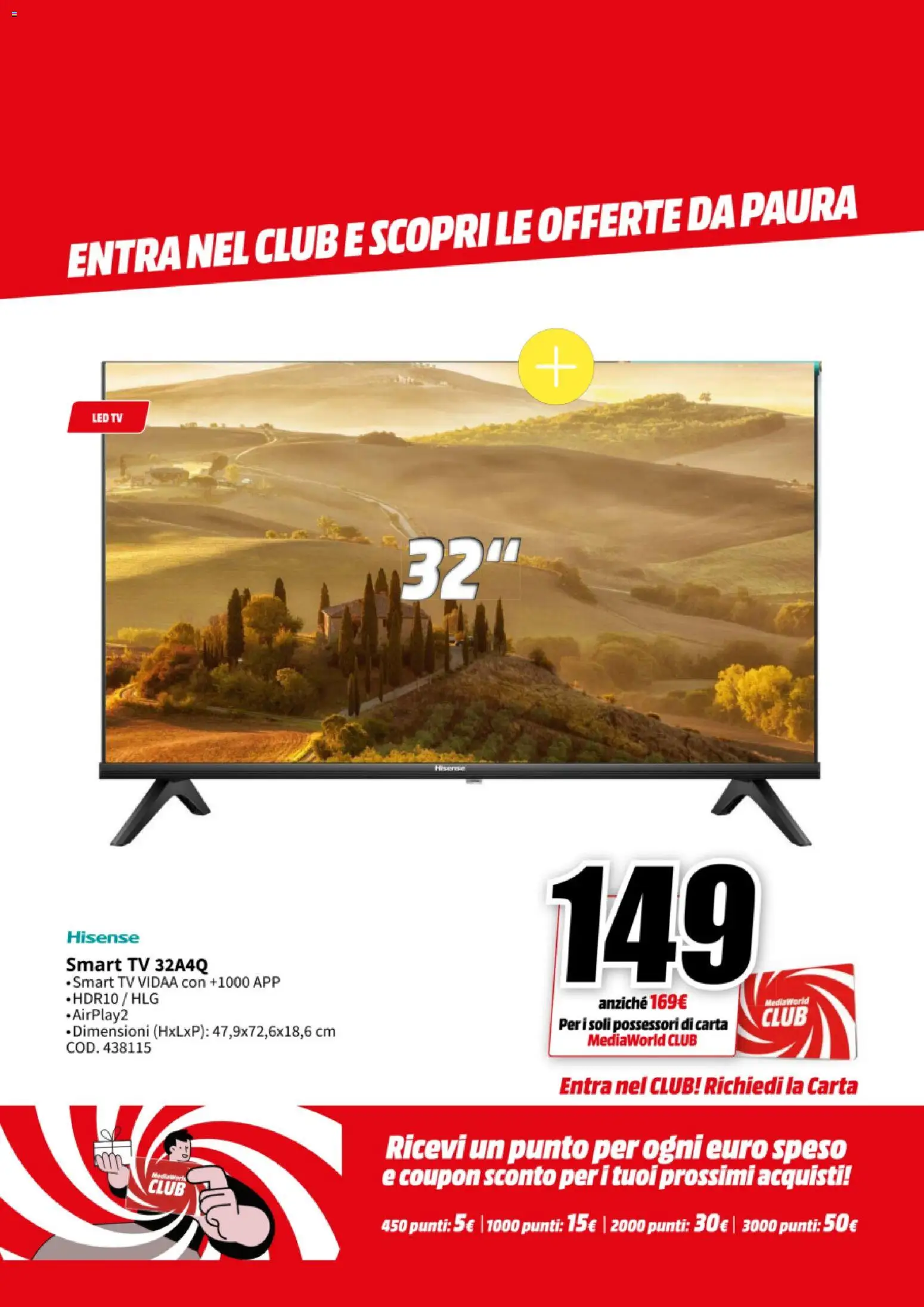 Volantino Media World del 27.10.2025 | Pagina: 37 | Prodotti: smart TV, TV