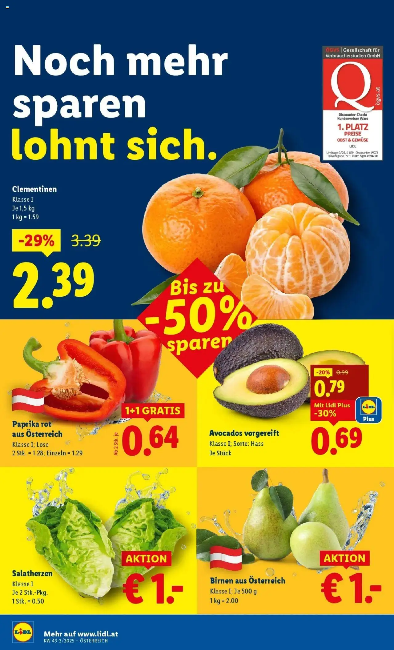 Lidl Flugblatt - Fohnsdorf, Neunkirchen, Graz ab 23.10.2025 - Angebote ab donnerstag | Seite: 6 | Produkte: Gemüse, Obst