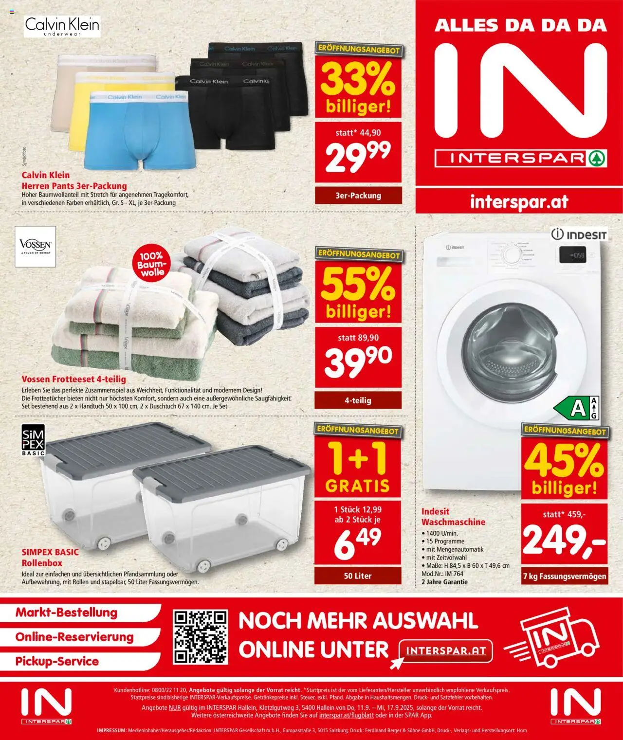 Interspar Flugblatt - Salzburg gültig ab 11.09.2025 | Seite: 12 | Produkte: Waschmaschine