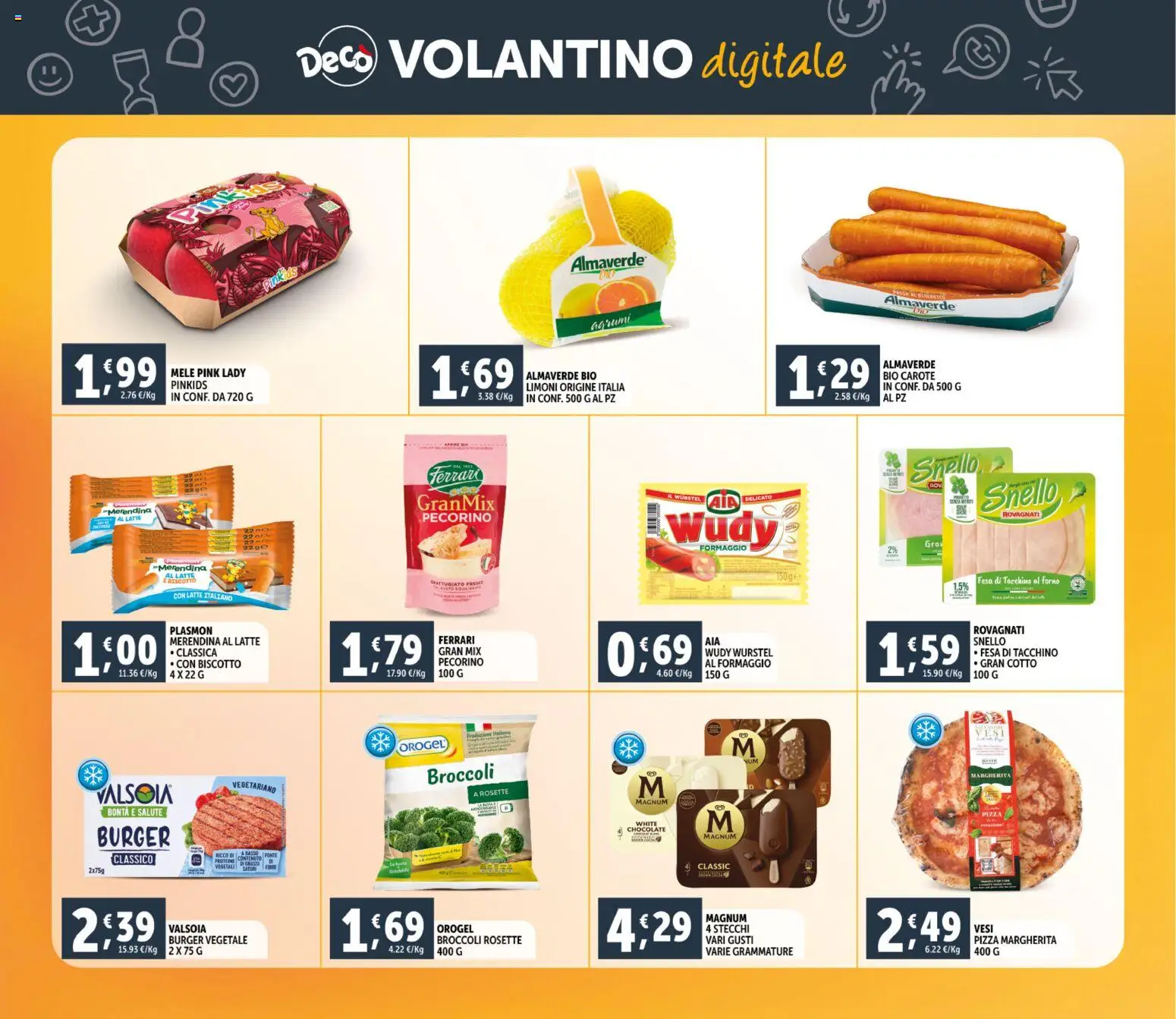 Volantino Decò del 20.01.2026 | Pagina: 22 | Prodotti: Carote, Wurstel, Agrumi, Pecorino