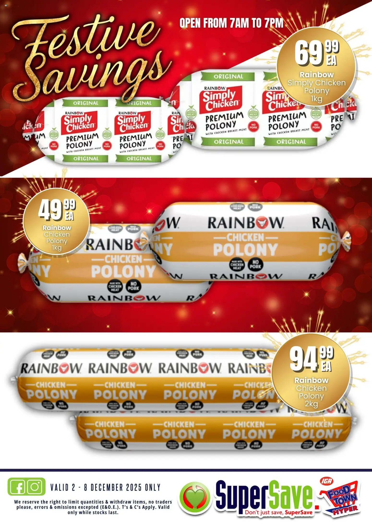 New Super Save catalogue – valid from 02.12.2025 | Page: 49 | Products: Polony, Chicken, Pork