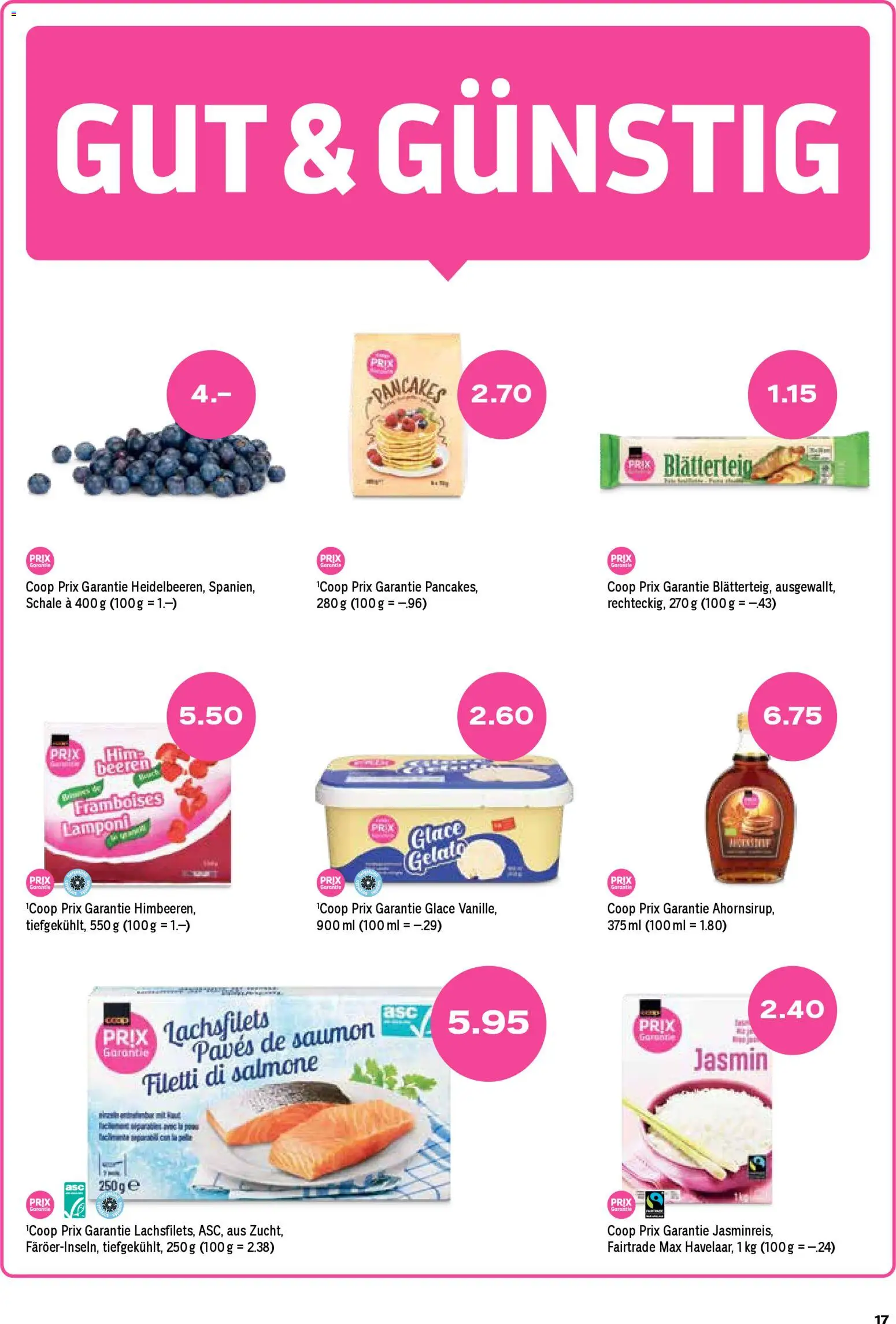 Coop aktionen – gültig ab 31.03.2026 | Seite: 17 | Produkte: Glace