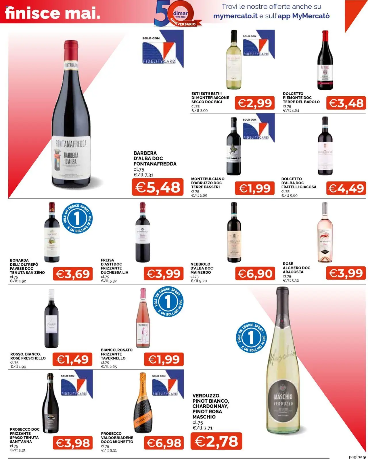 Volantino Mercatò del 02.10.2025 | Pagina: 9 | Prodotti: Prosecco