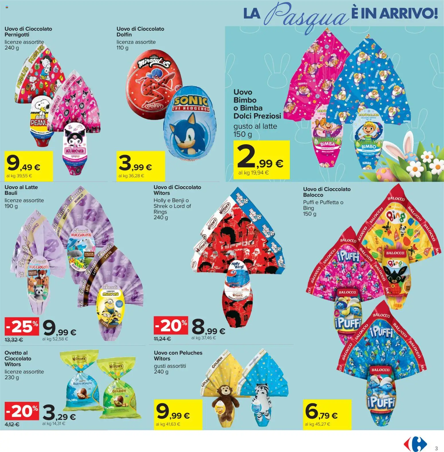 Volantino Carrefour del 13.03.2026 | Pagina: 3 | Prodotti: Cioccolato, Latte, Bimby, The