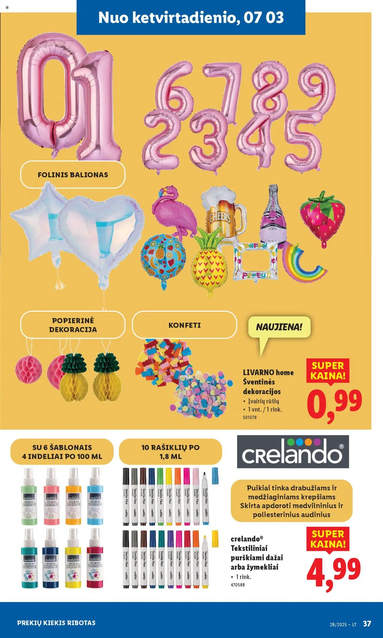 LIDL leidinys - Ne maisto prekių pasiūlymai│galioja nuo 30.06.2025 | Puslapis: 37