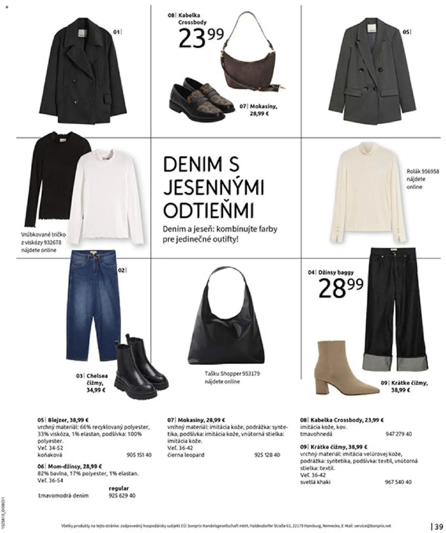 Nové Bonprix akcie – leták je platný od 01.11.2025 | Strana: 41 | Produkty: Tričko, Kabelka, Svetlá