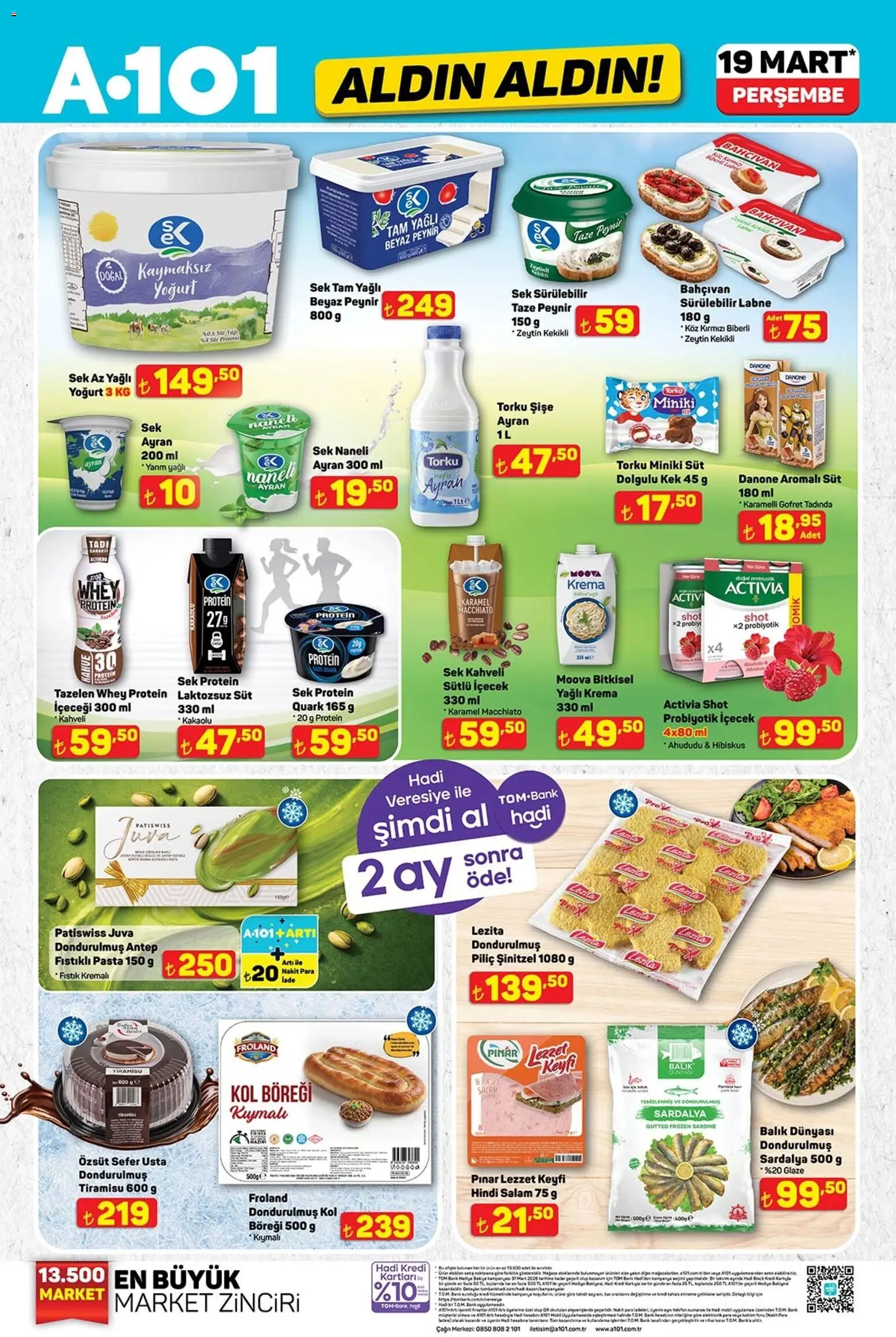 A101 - Katalog Aldın Aldın - 19.03.2026 tarihinden itibaren geçerlidir | Sayfa: 3 | Ürünler: Gofret, Peynir, Kahve, Balık