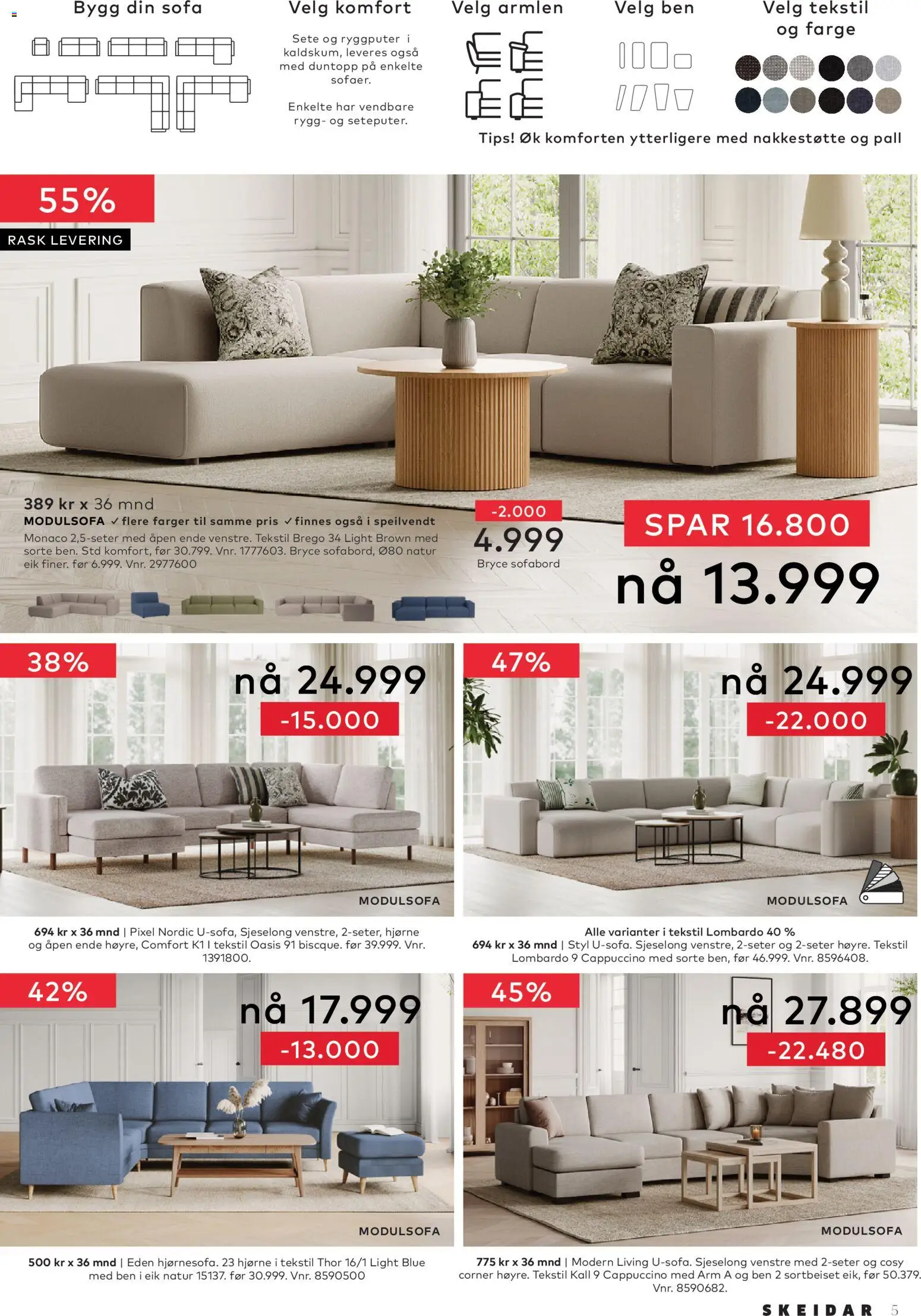 {H1} | Side: 5 | Produkter: Sofa, Sjeselong, Dishwasher powder