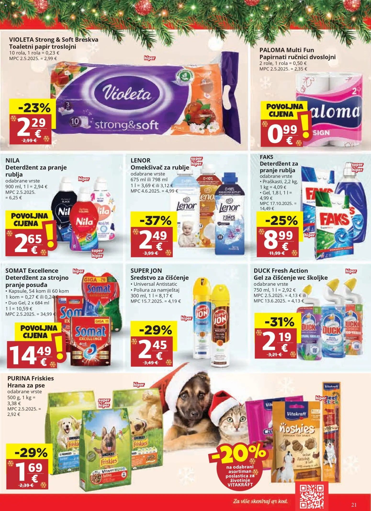Ultra Gros katalog | vrijedi od 10.12.2025 | Stranica: 21 | Proizvodi: Deterdžent, Toaletni papir, Violeta, Lenor