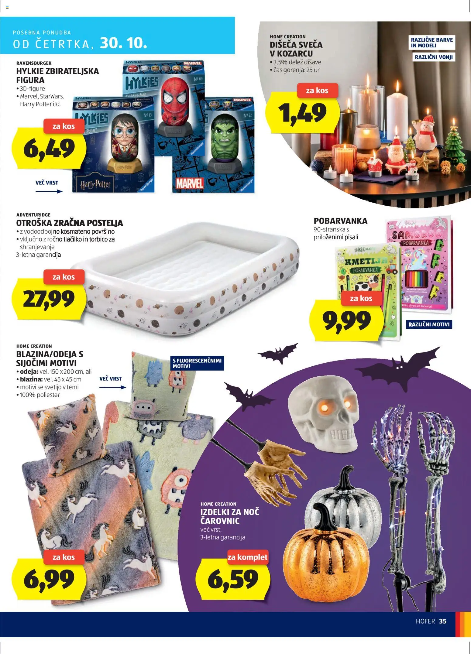 Novi Hofer katalog ponudbe – veljaven od 23.10.2025 | Stran: 35 | Izdelki: Postelja, Blazina, Odeja, Kos