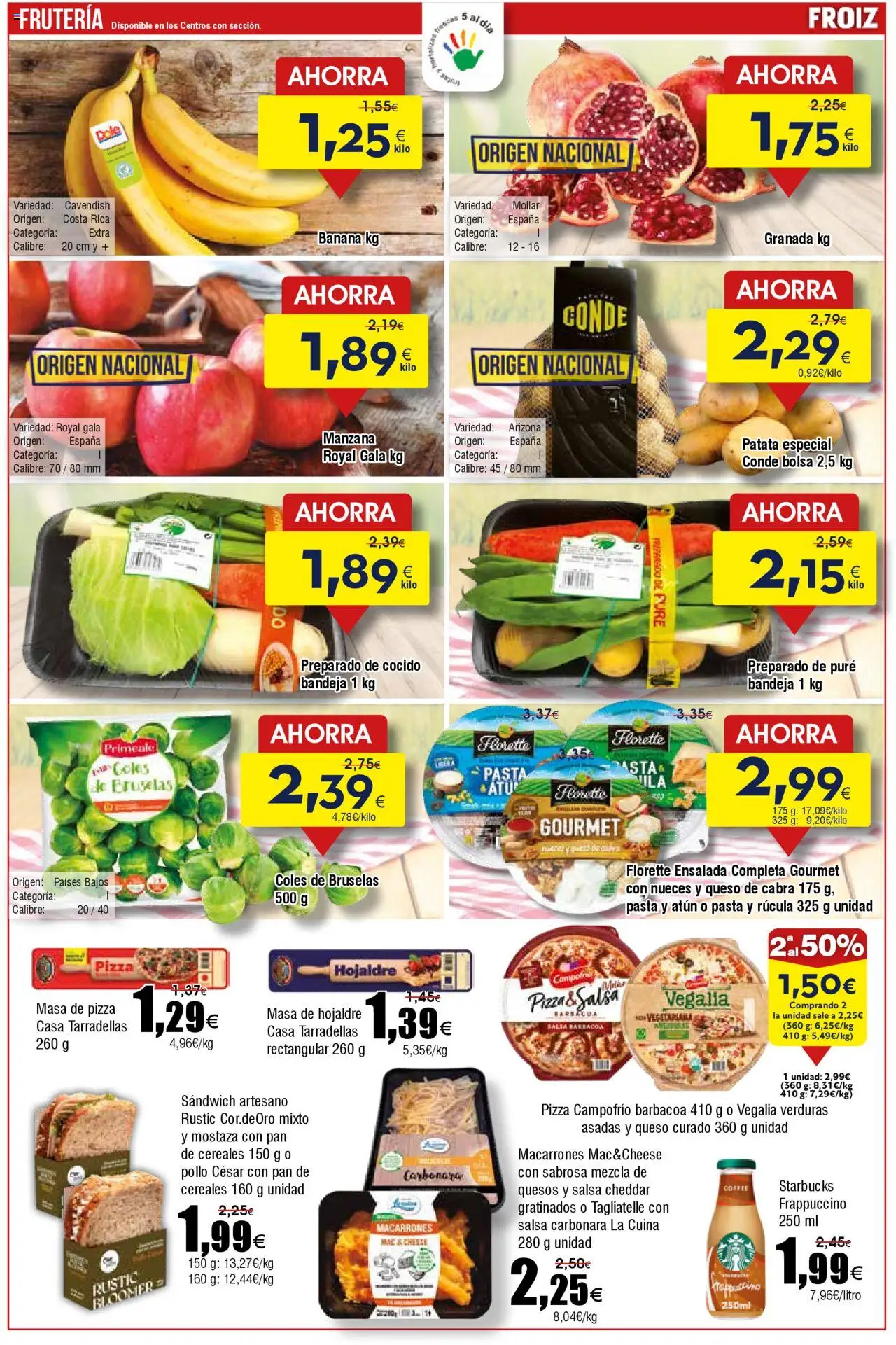 Froiz folleto │ válido desde el 21.10.2025 | Página: 2 | Productos: Cereales, Pasta, Ensalada, Bolsa