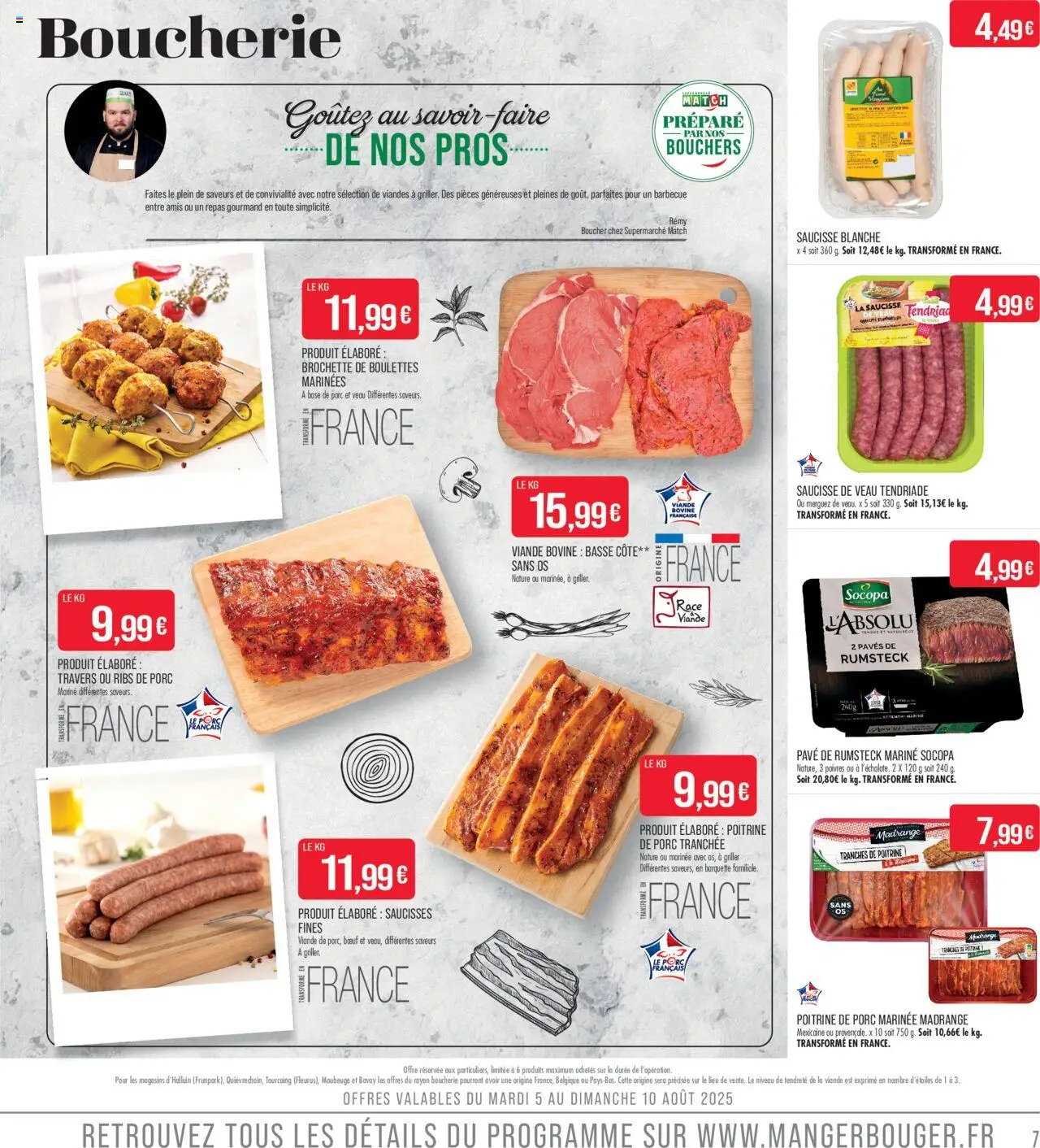  | Page: 7 | Produits: Viande, Ribs, Porc, Rumsteck