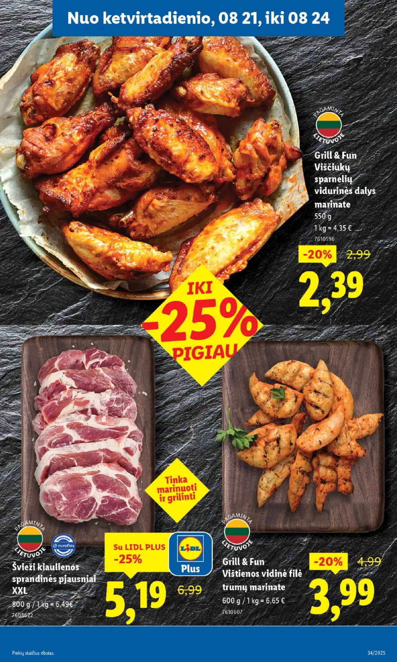 LIDL leidinys│galioja nuo 18.08.2025 | Puslapis: 61 | Prekių: Vištienos, Kiaulienos