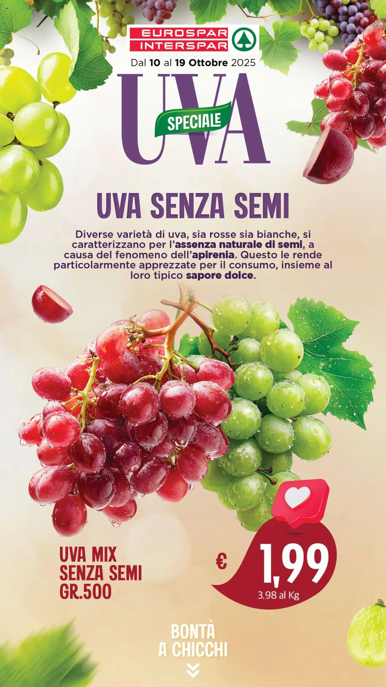 Volantino Interspar del 10.10.2025 | Pagina: 7 | Prodotti: Uva