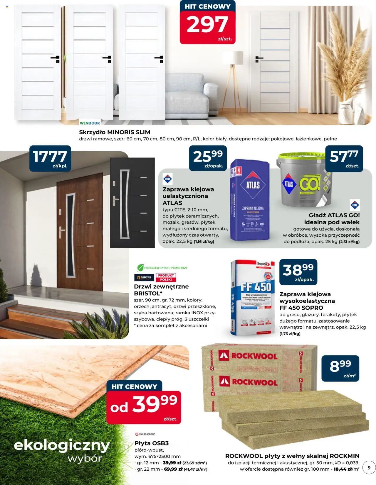 Mrówka Gazetka - Radomsko od 09.10.2025 | Strona: 9 | Produkty: Plyty, Ramka