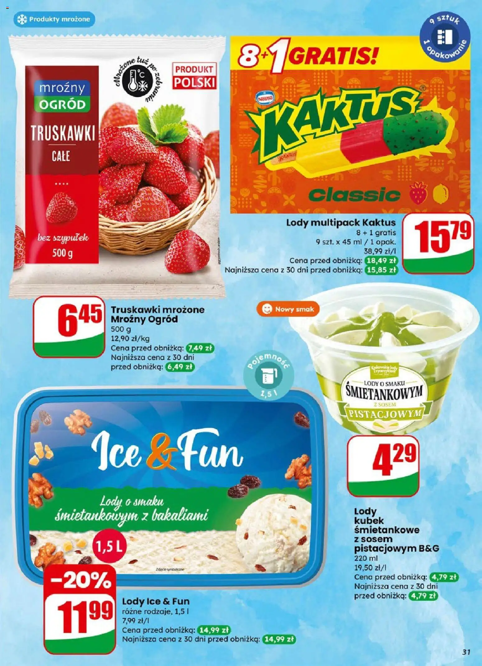 Dino Gazetka od 21.01.2026 | Strona: 31 | Produkty: Truskawki, Lody