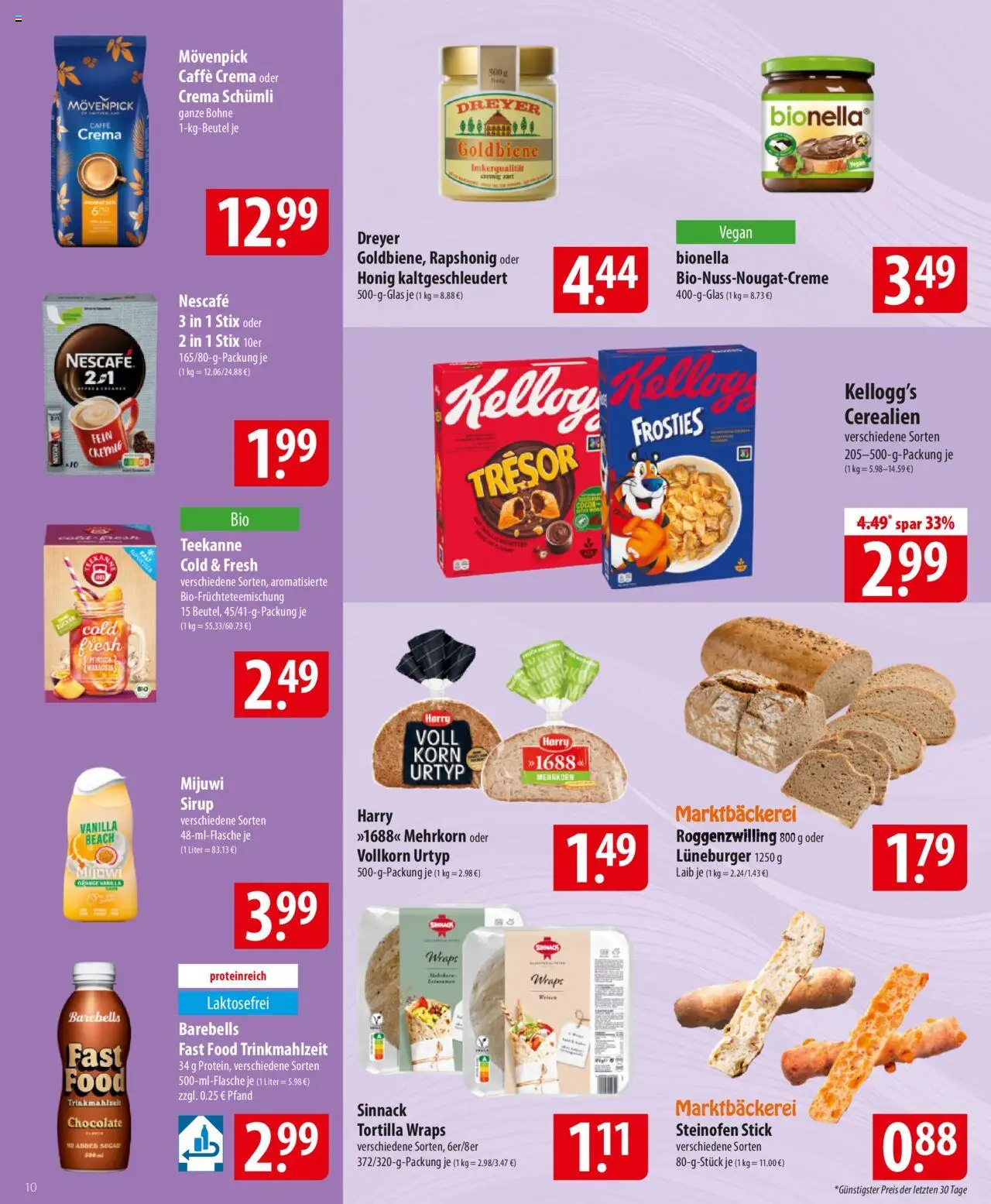 Famila Prospekt 	 - gültig ab dem 23.06.2025 | Seite: 10 | Produkte: Nescafe, Sirup, Zucker, Teekanne