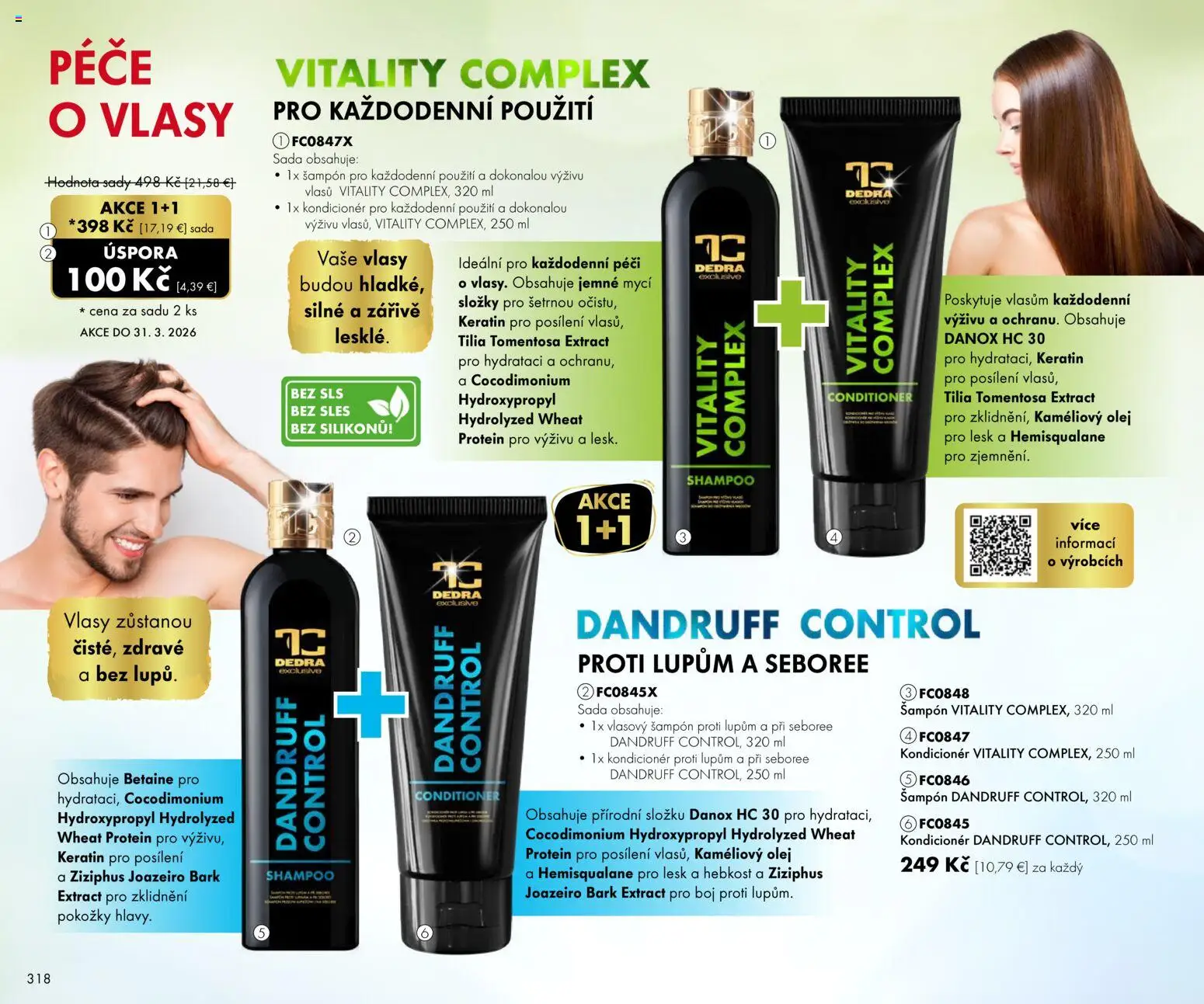 Nové Dedra akcie – leták je platný od 01.03.2026 | Strana: 18 | Produkty: Olej, Protein, Šampón, Kondicionér
