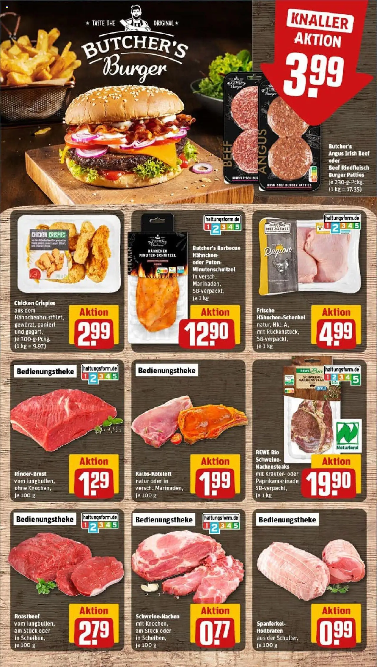 Rewe prospekt Karben	 - gültig ab dem 24.08.2025 | Seite: 8 | Produkte: Nackensteaks, Hahnchen, Hahnchenschenkel, Burger
