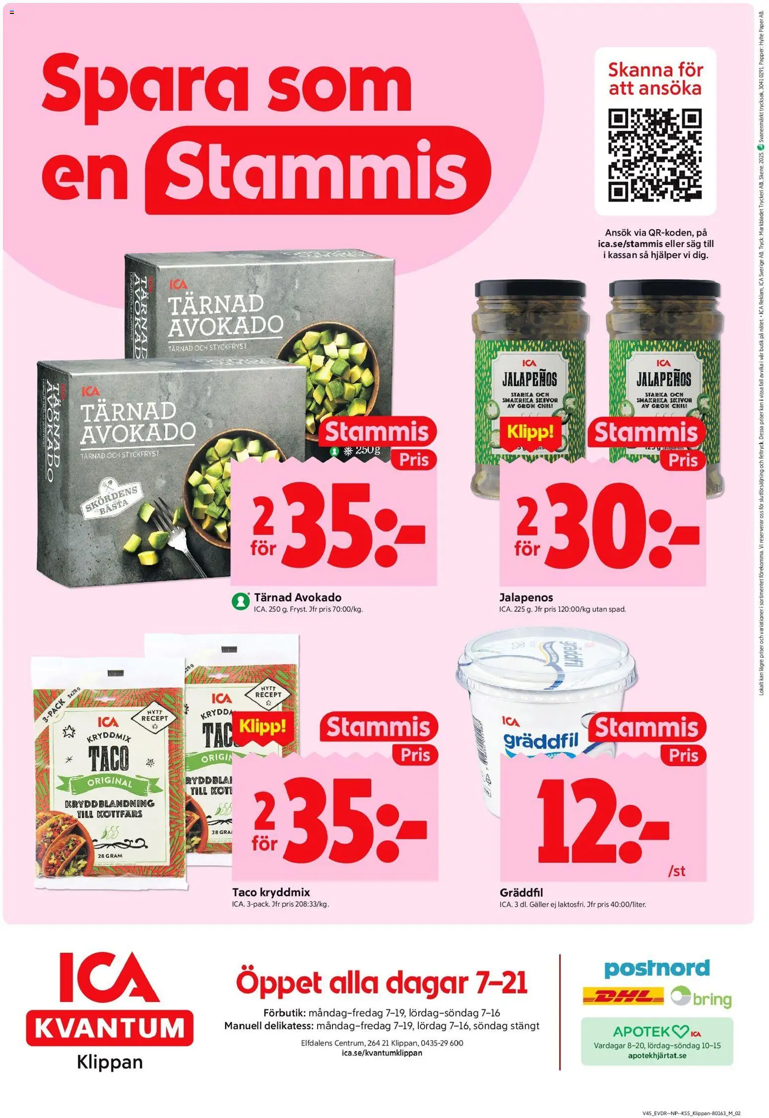 ICA Kvantum reklamblad aktuell från 03.11.2025 | Sida: 14 | Produkter: Såg, Galler, Chili, Gräddfil