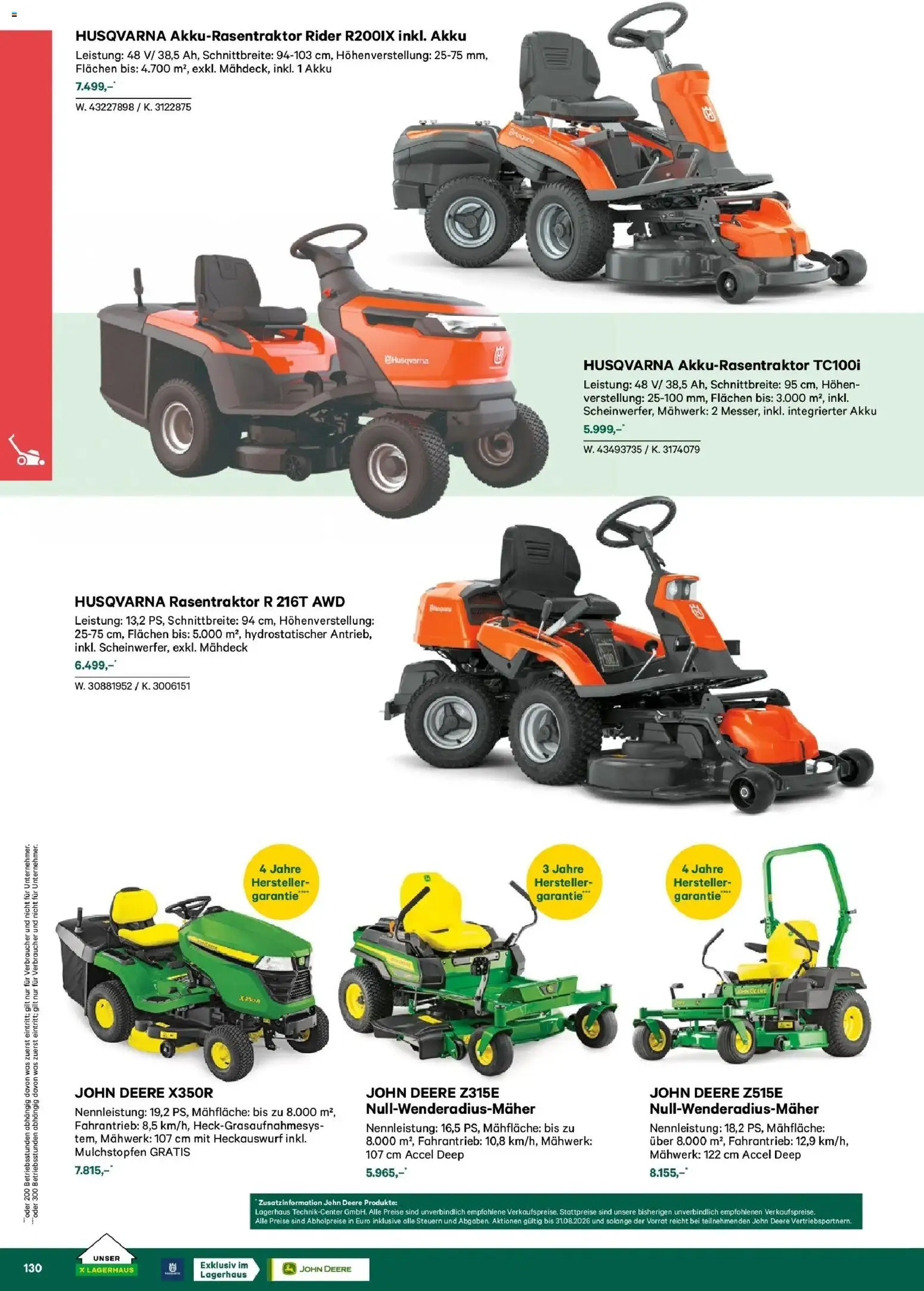 Lagerhaus Garten & Freizeit Katalog 2026 - Wien, Innsbruck gültig ab 01.03.2026 | Seite: 130