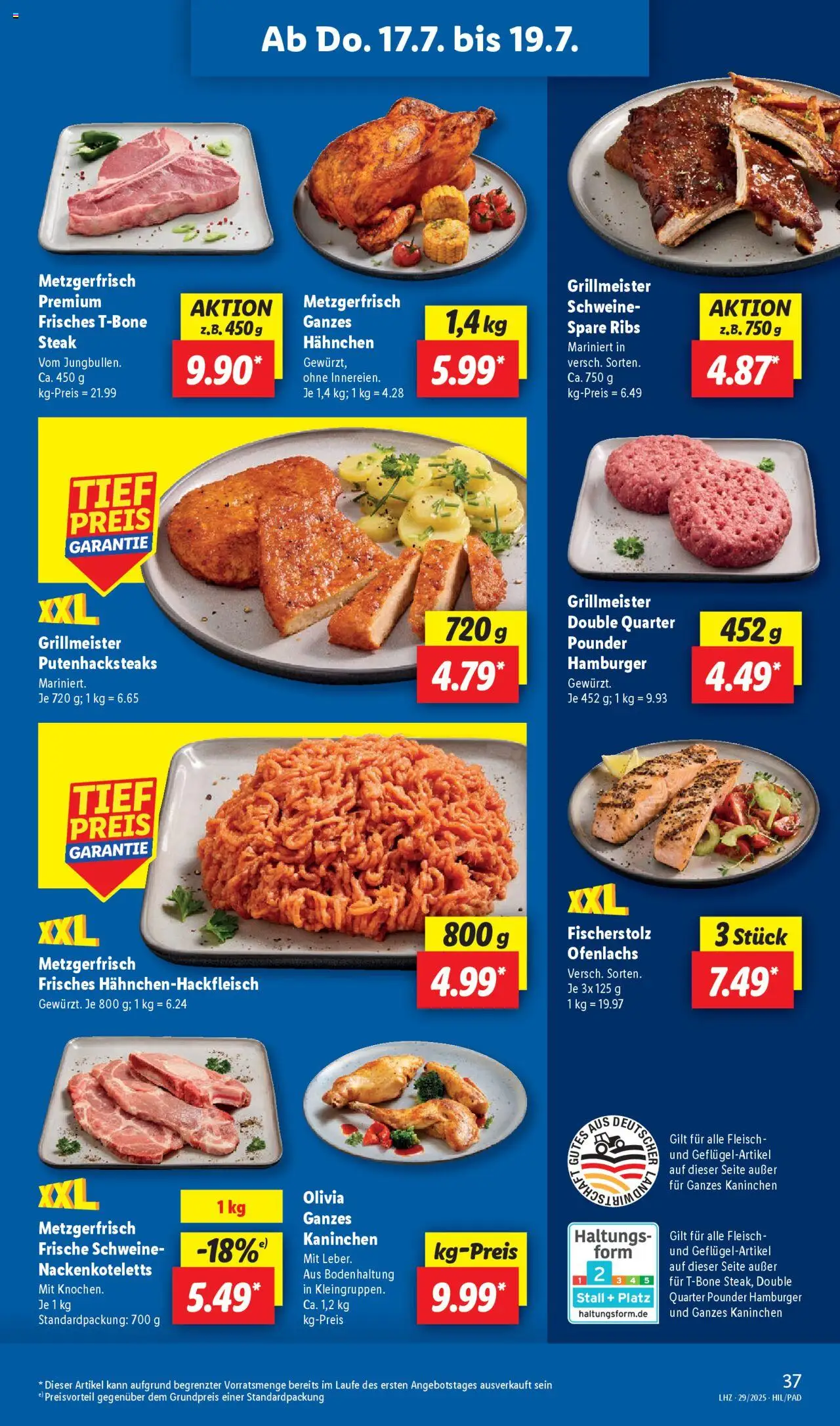 Lidl Prospekt Holzminden - gültig ab dem 14.07.2025 | Seite: 55 | Produkte: Kaninchen, Spare ribs, Steak, Fleisch