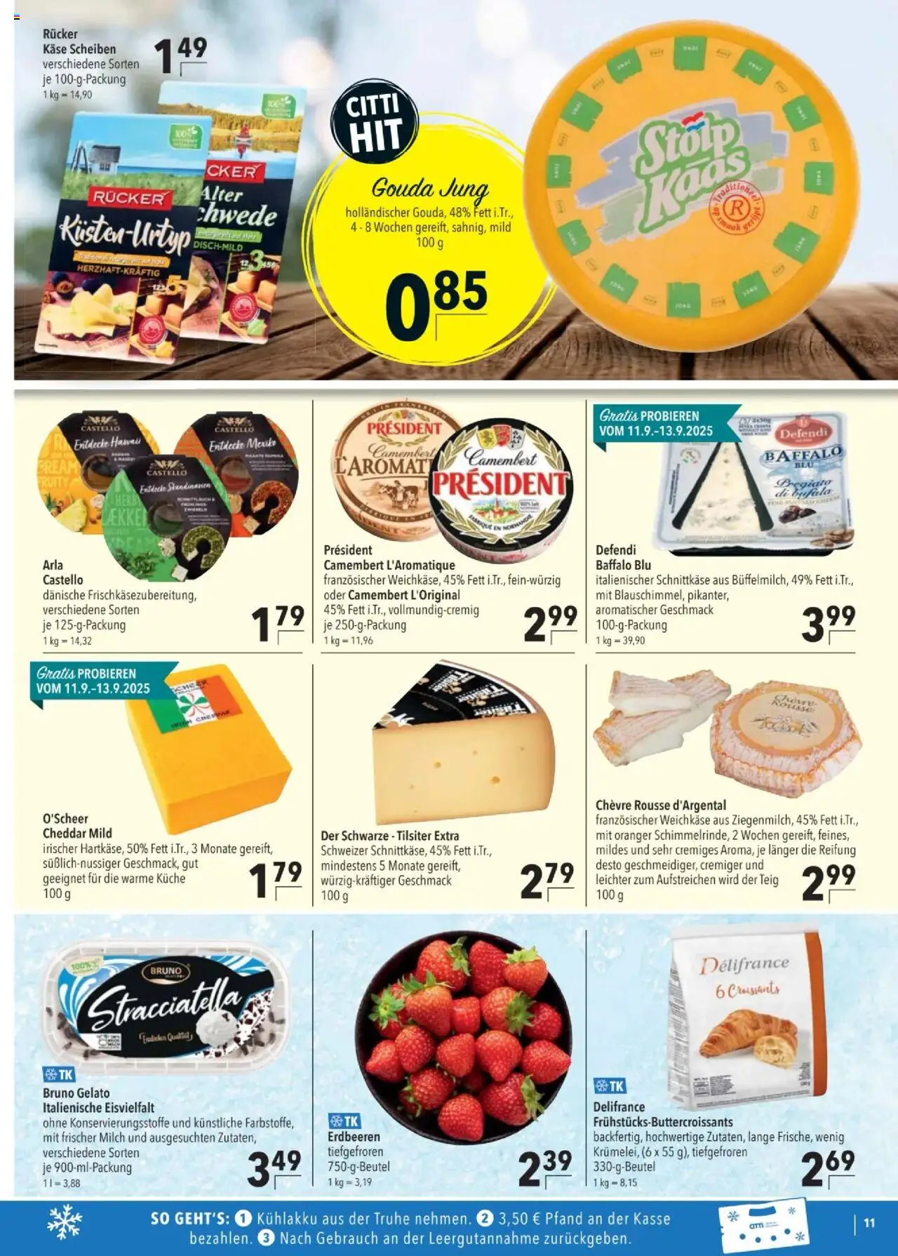 CITTI tilbudsavis – gyldig fra 10.09.2025 | Side: 11 | Produkter: Camembert, Cheddar, Paprika