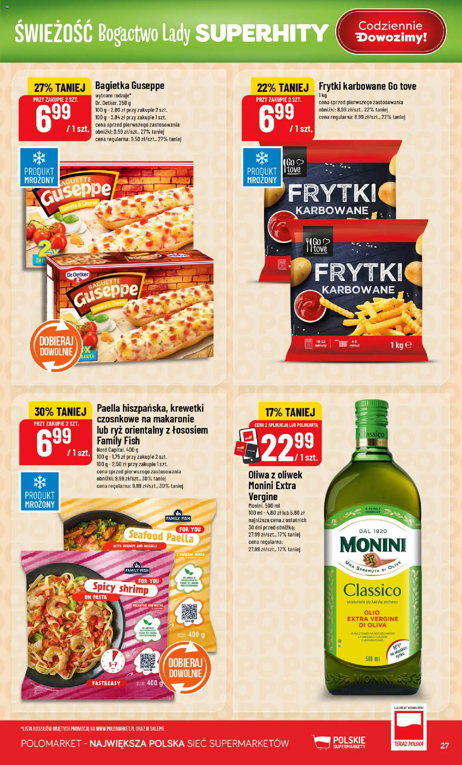 POLOmarket Gazetka od 14.01.2026 | Strona: 27 | Produkty: Bagietka, Paella, Ryż, Frytki