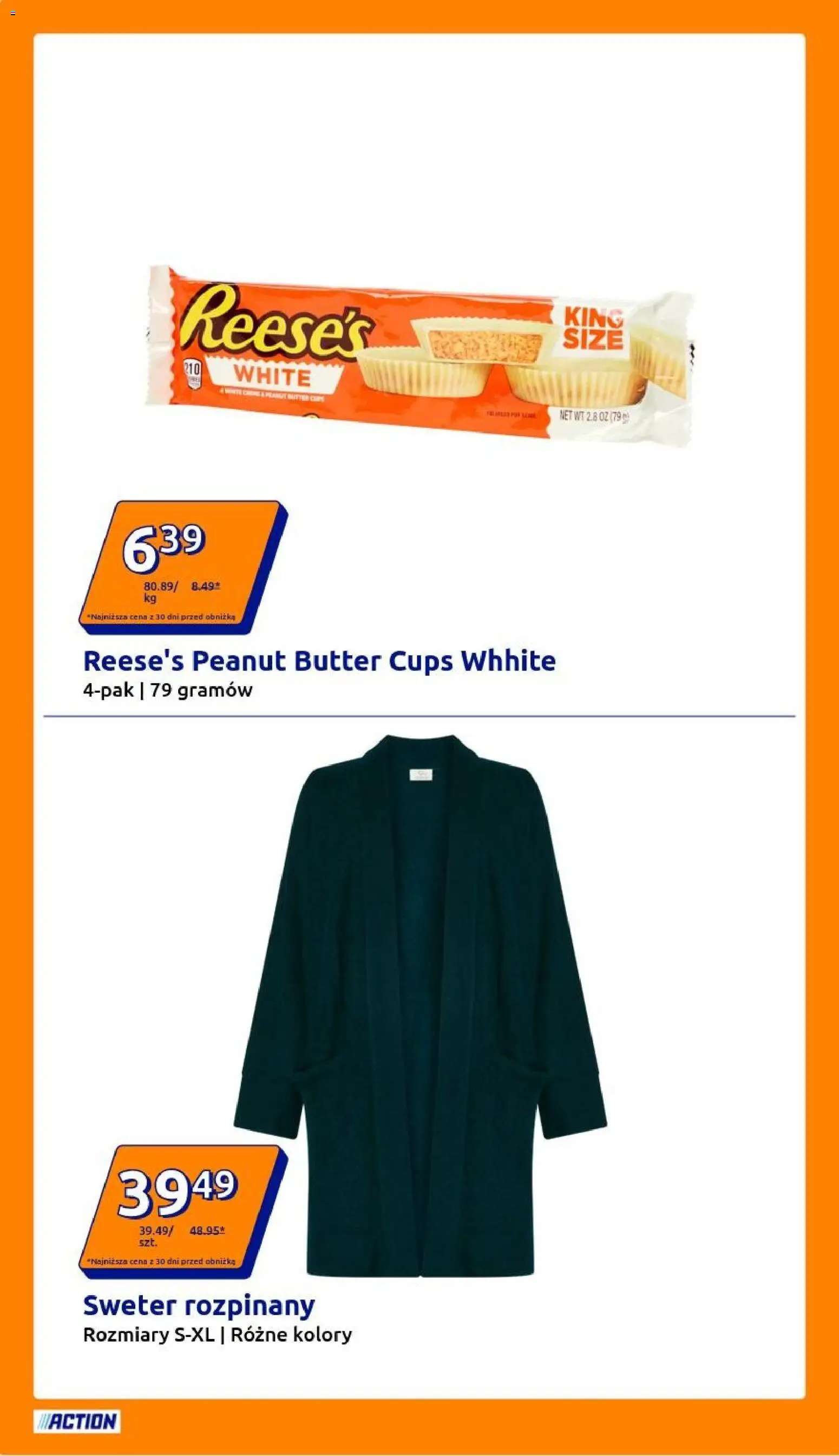 Action Gazetka od 29.10.2025 | Strona: 12 | Produkty: Sweter, Reese's