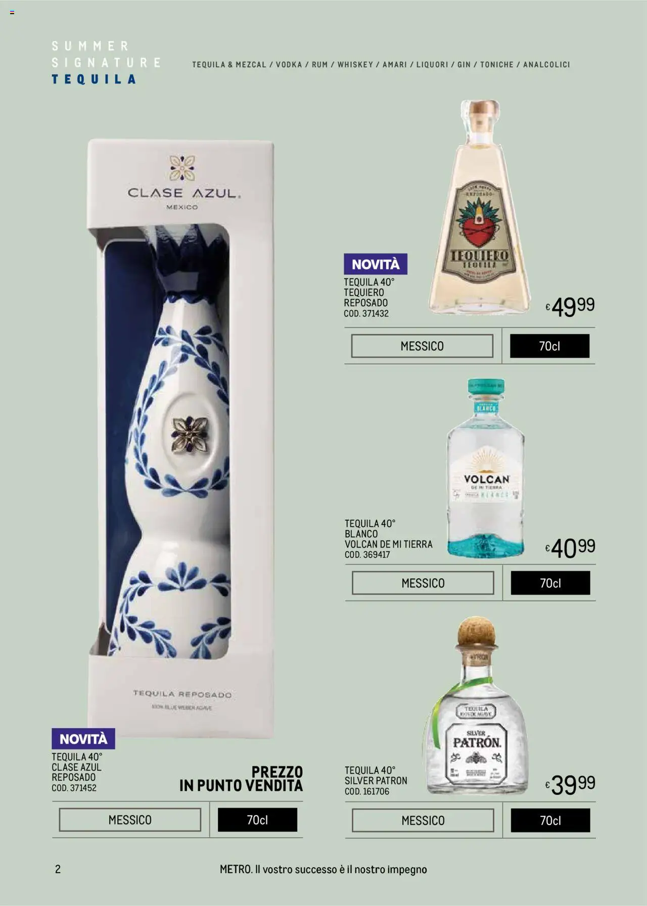 Volantino Metro del 09.05.2025 | Pagina: 2 | Prodotti: Gin, Vodka, Rum, Tequila