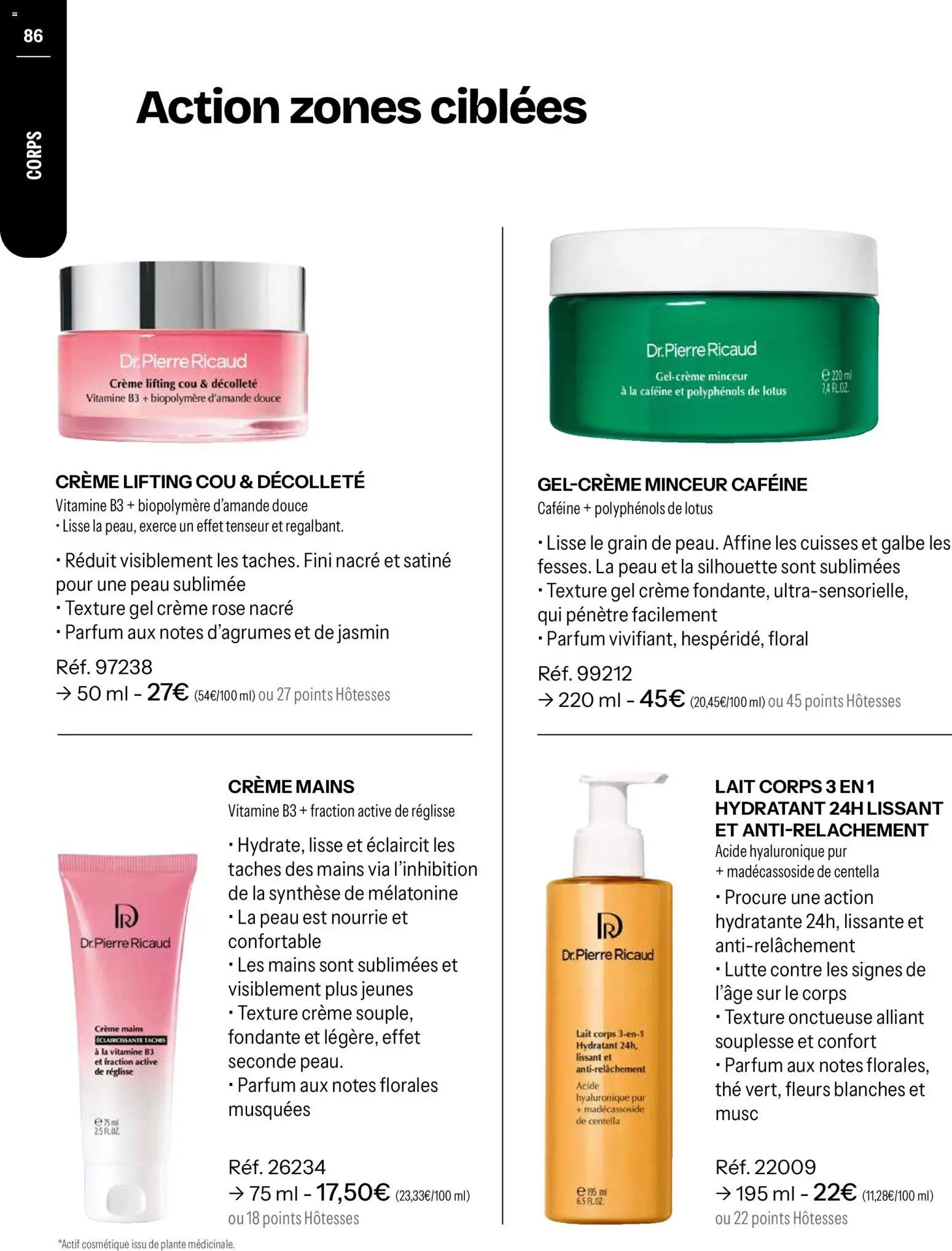 {H1} | Page: 86 | Produits: Body, Lait, Thé, Crème