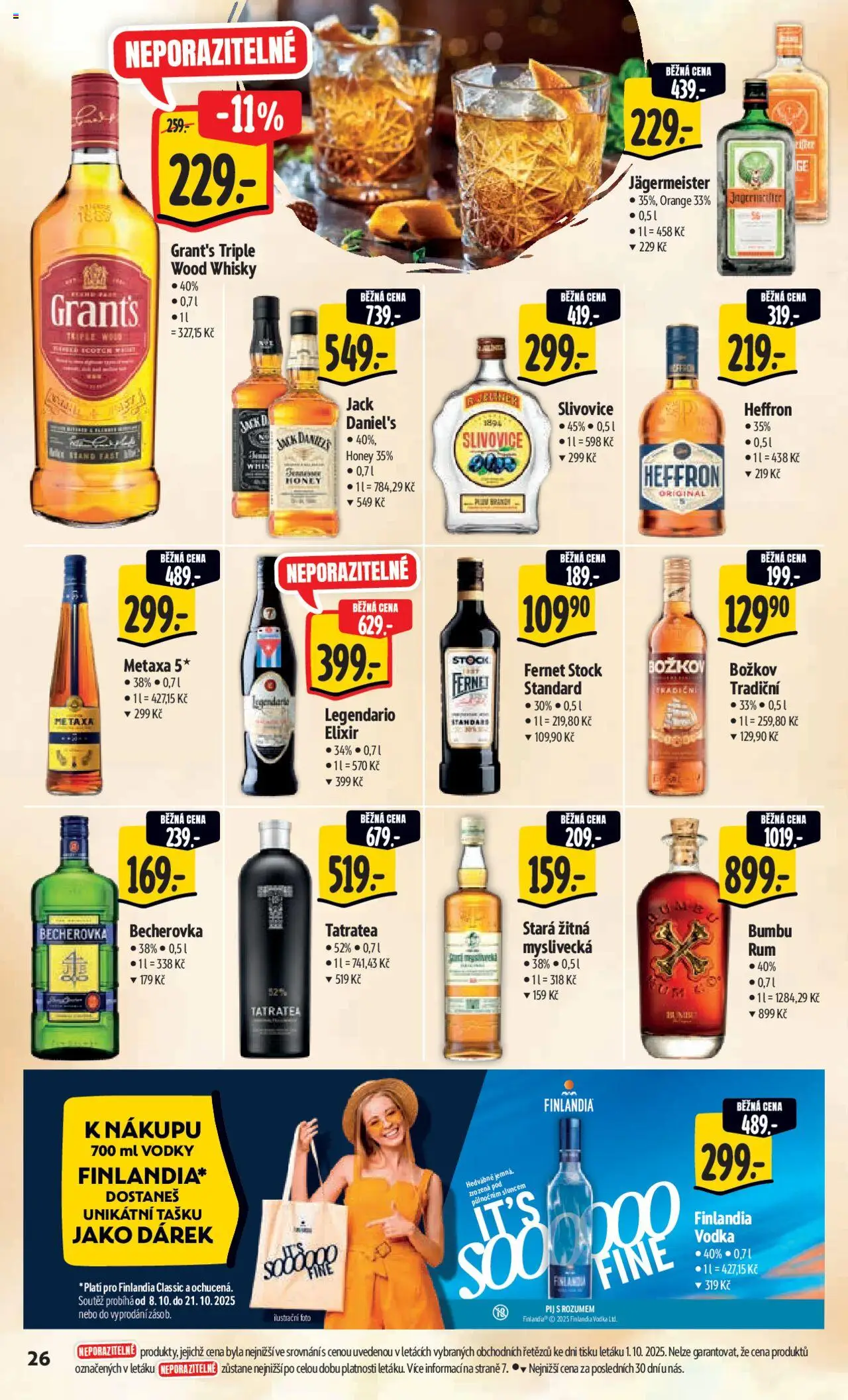 Albert leták - Hypermarket od 08.10.2025 | Strana: 35 | Produkty: Vodka, Whisky, Metaxa, Tatratea