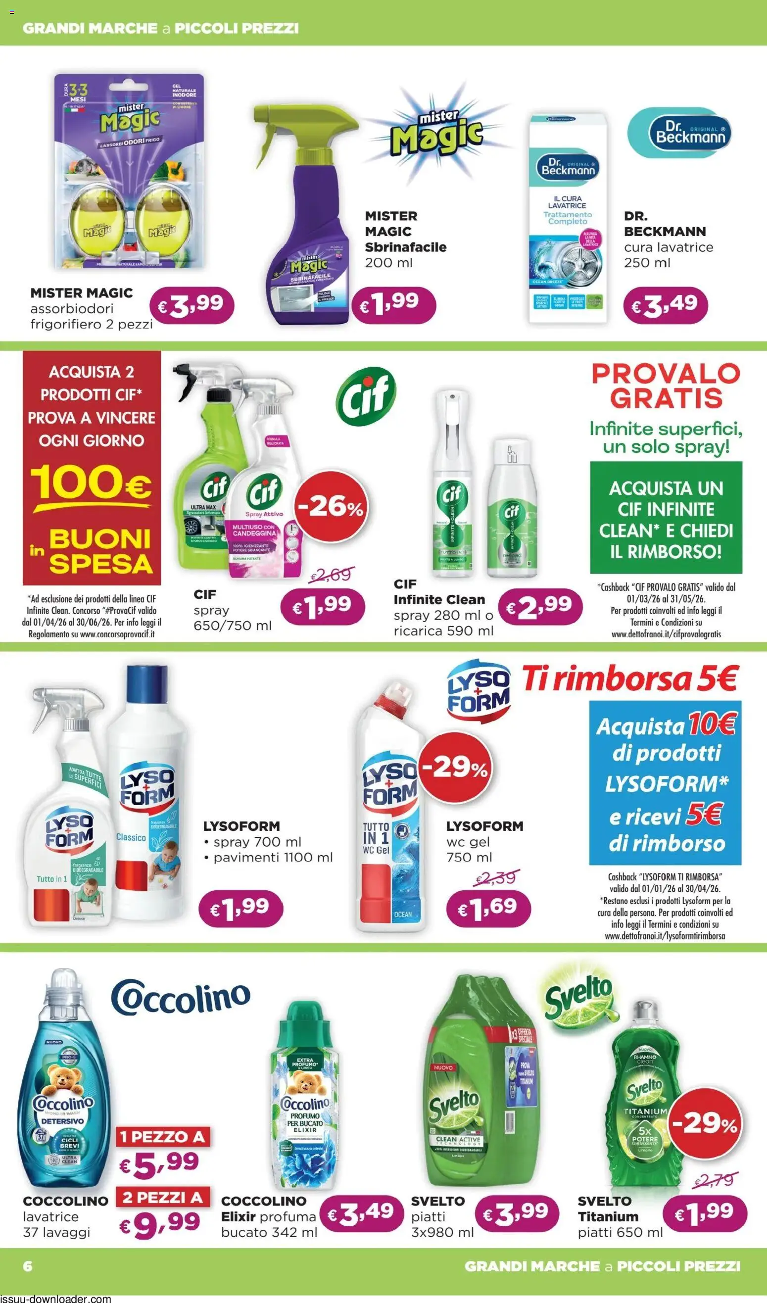 Volantino La Saponeria del 09.04.2026 | Pagina: 6 | Prodotti: Candeggina, Lavatrice, WC, Profumo