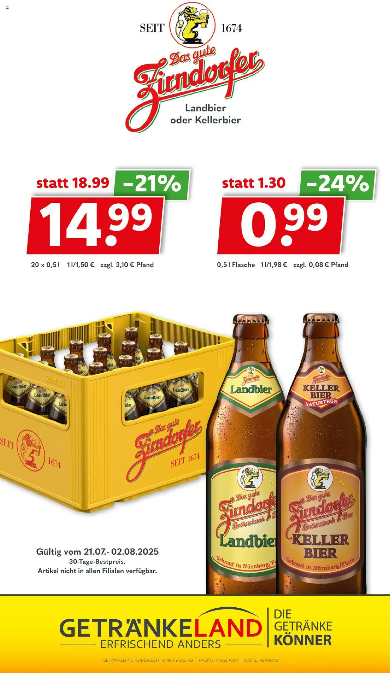 Getränkeland Prospekt 	 - gültig ab dem 21.07.2025 | Seite: 11 | Produkte: Bier
