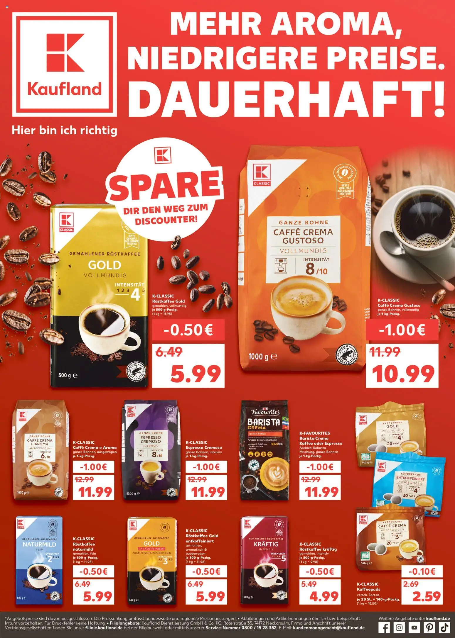 Kaufland Prospekt Rostock	 – gültig ab 11.03.2026 | Seite: 1 | Produkte: Kaffeepads, Kaffee