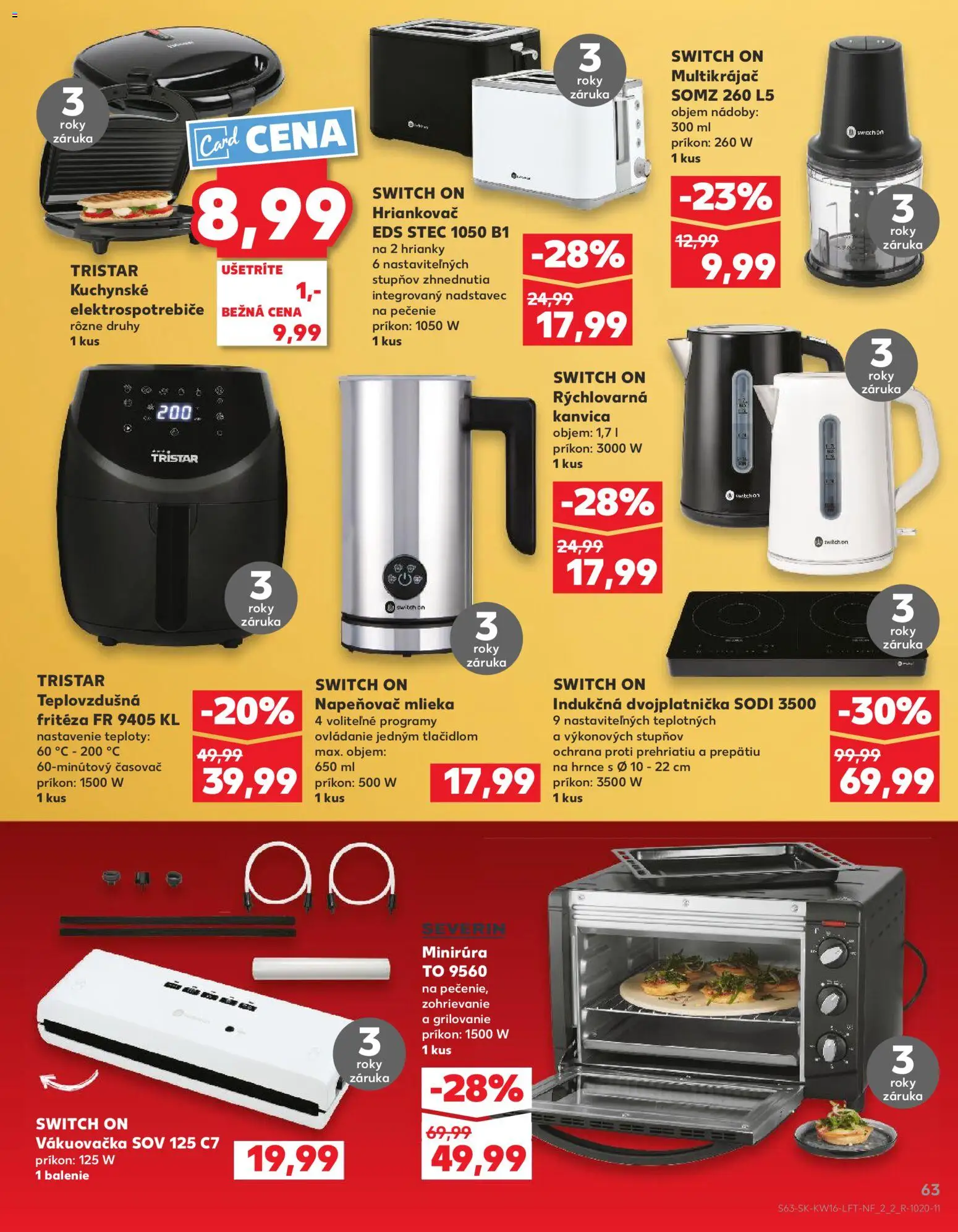 Nové Kaufland akcie – leták je platný od 16.04.2026 | Strana: 63 | Produkty: Fritéza, Teplovzdušná frítéza, Napeňovač, Rýchlovarná kanvica