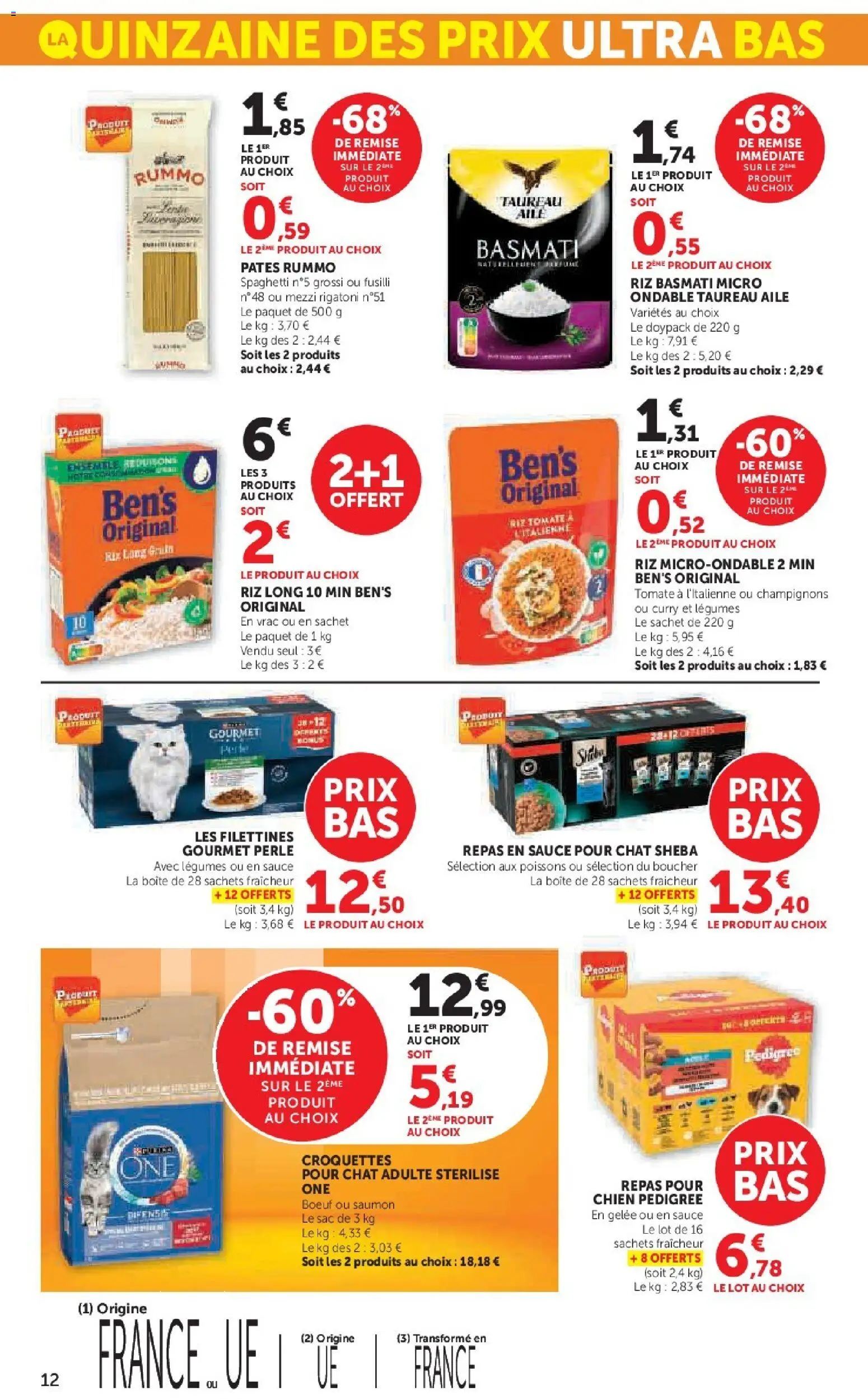 {H1} | Page: 12 | Produits: Spaghetti, Curry, Riz, Pâtes