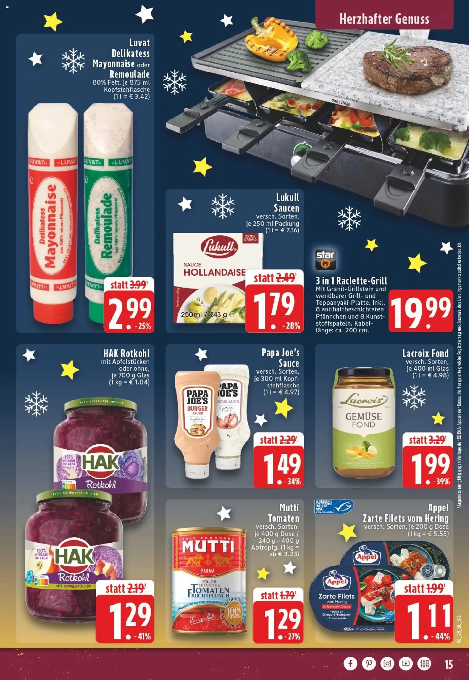 Edeka prospekt Troisdorf-Spich	 – gültig ab 07.12.2025 | Seite: 15 | Produkte: Kabel, Tomaten, Gemüse, Mayonnaise