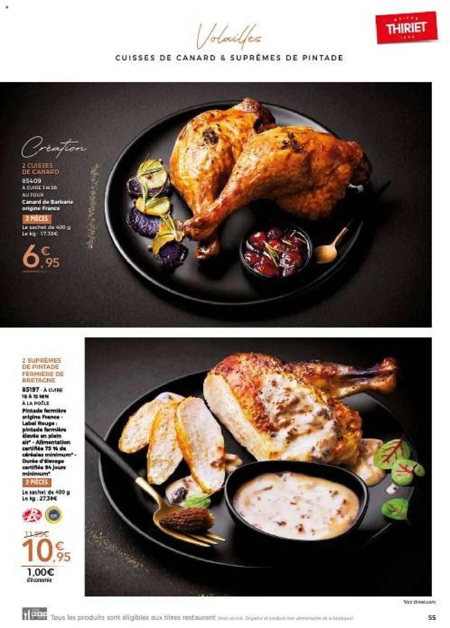 {H1} | Page: 55 | Produits: Cuisses de canard, Pintade