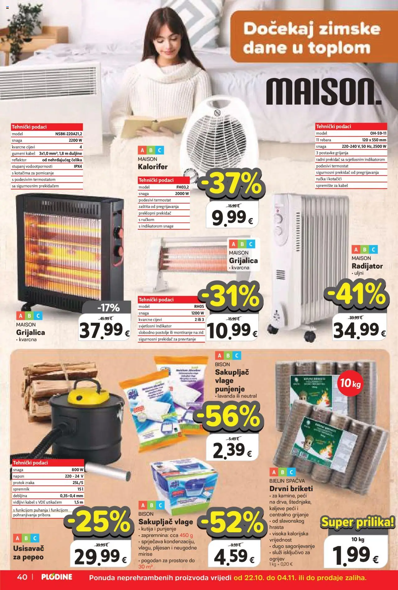 Plodine katalog | vrijedi od 22.10.2025 | Stranica: 40 | Proizvodi: Reflektor, Termostat, Cijevi, Kabel