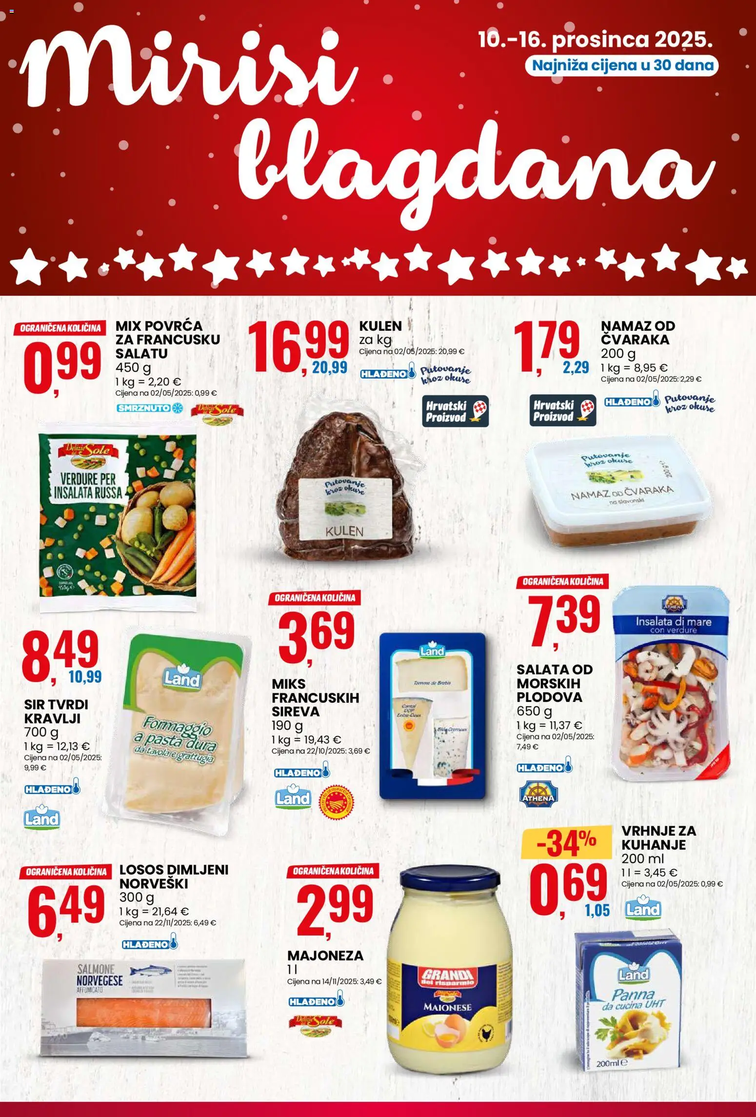 Eurospin katalog | vrijedi od 10.12.2025 | Stranica: 2 | Proizvodi: Vrhnje za kuhanje, Salata, Pasta, Namaz