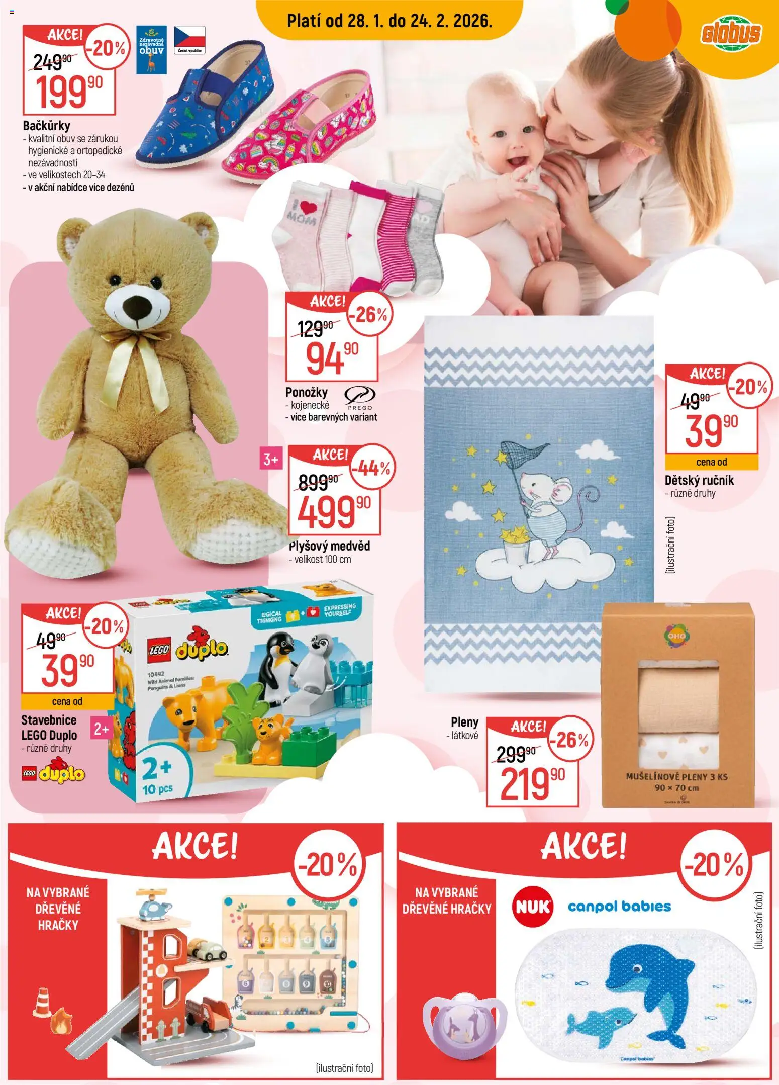 Globus leták - Praha-Štěrboholy od 28.01.2026 | Strana: 13 | Produkty: Ručník, Globus, Ponožky, Pleny