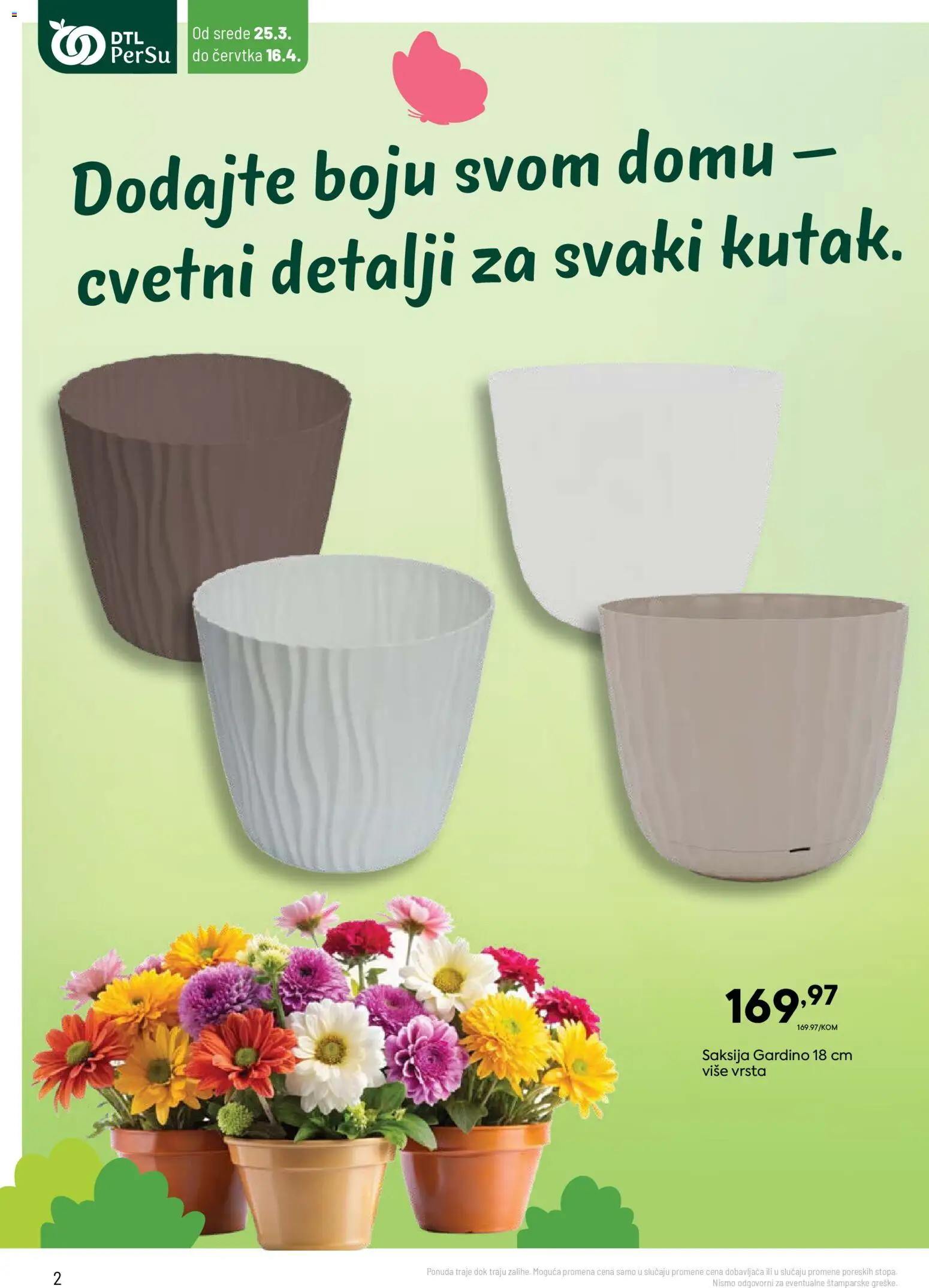 PerSu katalog - važi od 25.03.2026 | Strana: 2 | Proizvode: Saksija