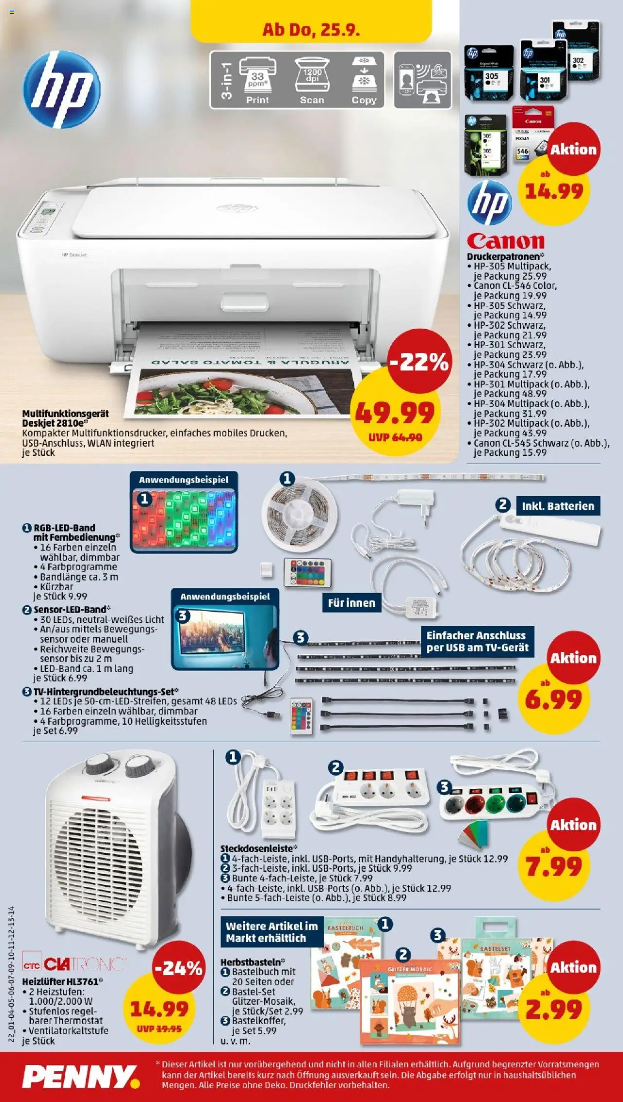 Penny - Berlin – gültig ab 22.09.2025 | Seite: 24 | Produkte: HP, USB, Batterien