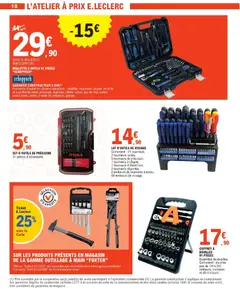 Brico E.Leclerc - Prévisualisation de Brico E.Leclerc - Bricolage valide à partir de 27.01.2026 | Page: 10 | Produits: Pinces, Tournevis, Clé