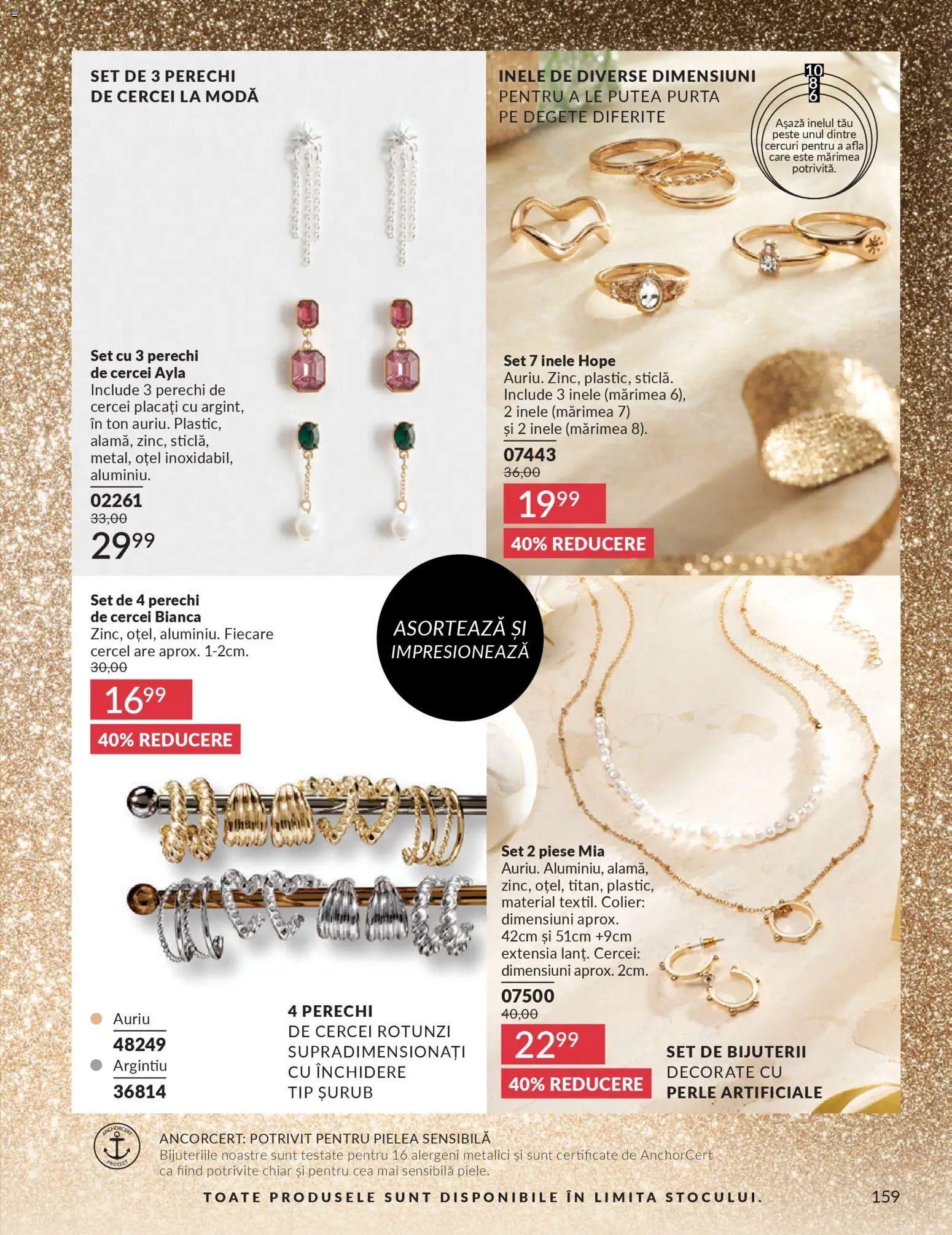 Noul catalog Avon – valabil de la 01.12.2025 | Pagină: 159 | Produse: Cercei, Colier, Set de bijuterii, Akrilik boya