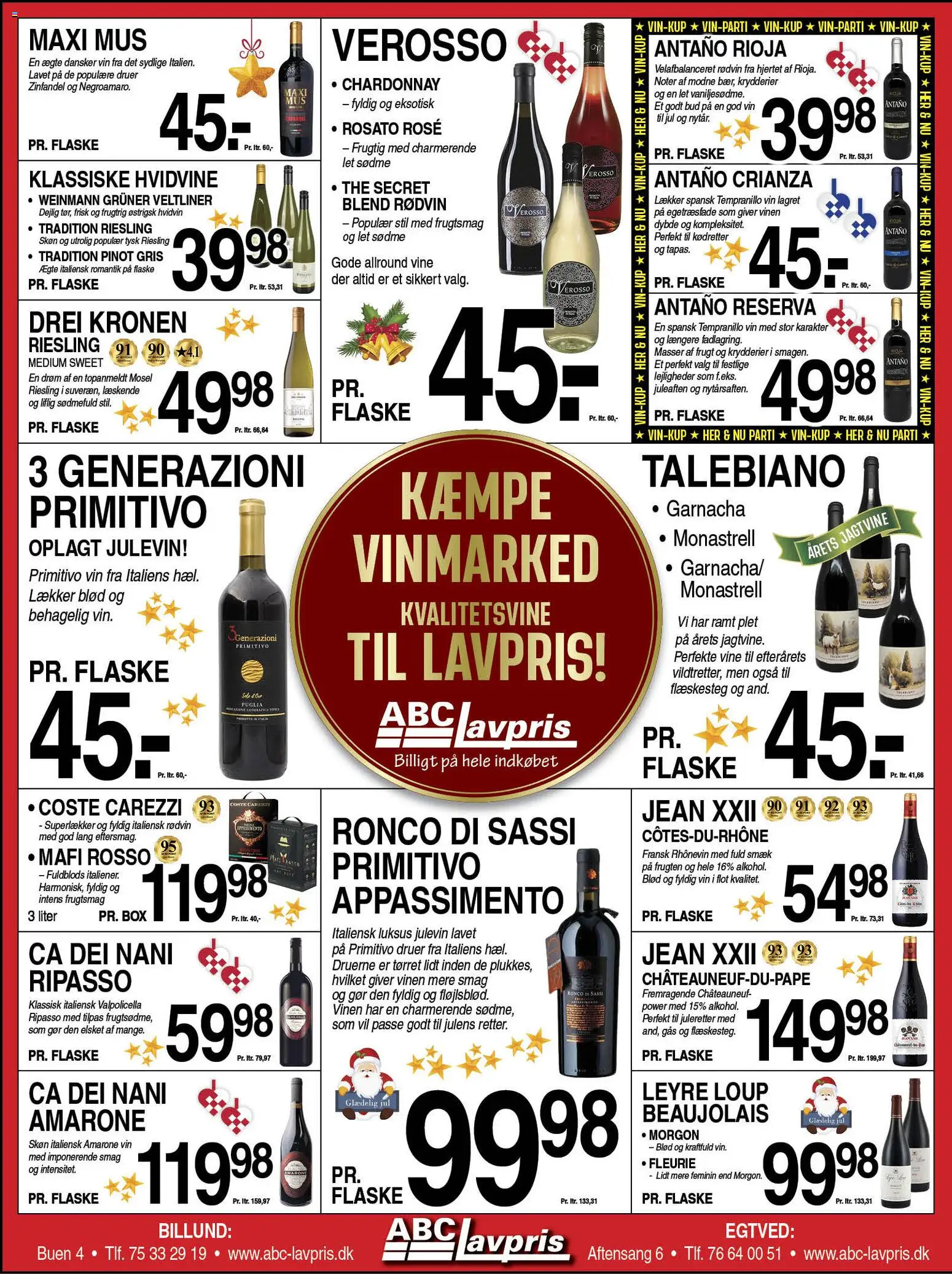 Abc Lavpris tilbudsavis – gyldig fra 17.12.2025 | Side: 10 | Produkter: Vin, Flæskesteg, Mus, Søm
