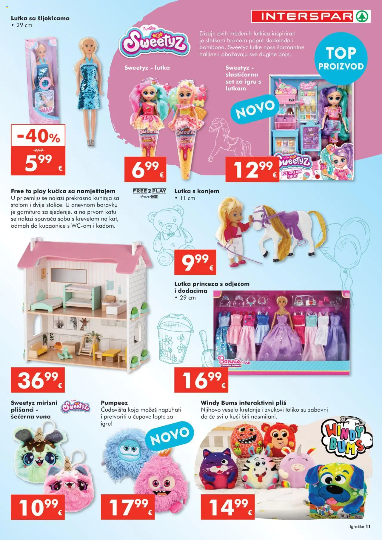 Interspar katalog | vrijedi od 22.10.2025 | Stranica: 11 | Proizvodi: Lutka, Spavaća soba, Lutke, Kuhinja